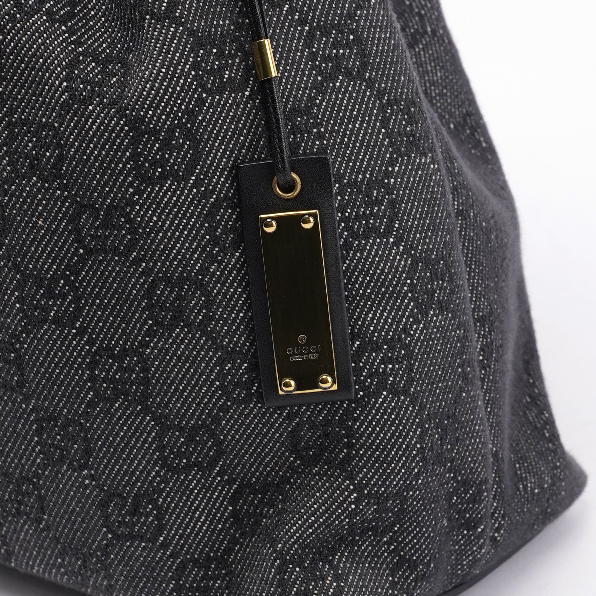 Anthracite Denim GG Bamboo Bag