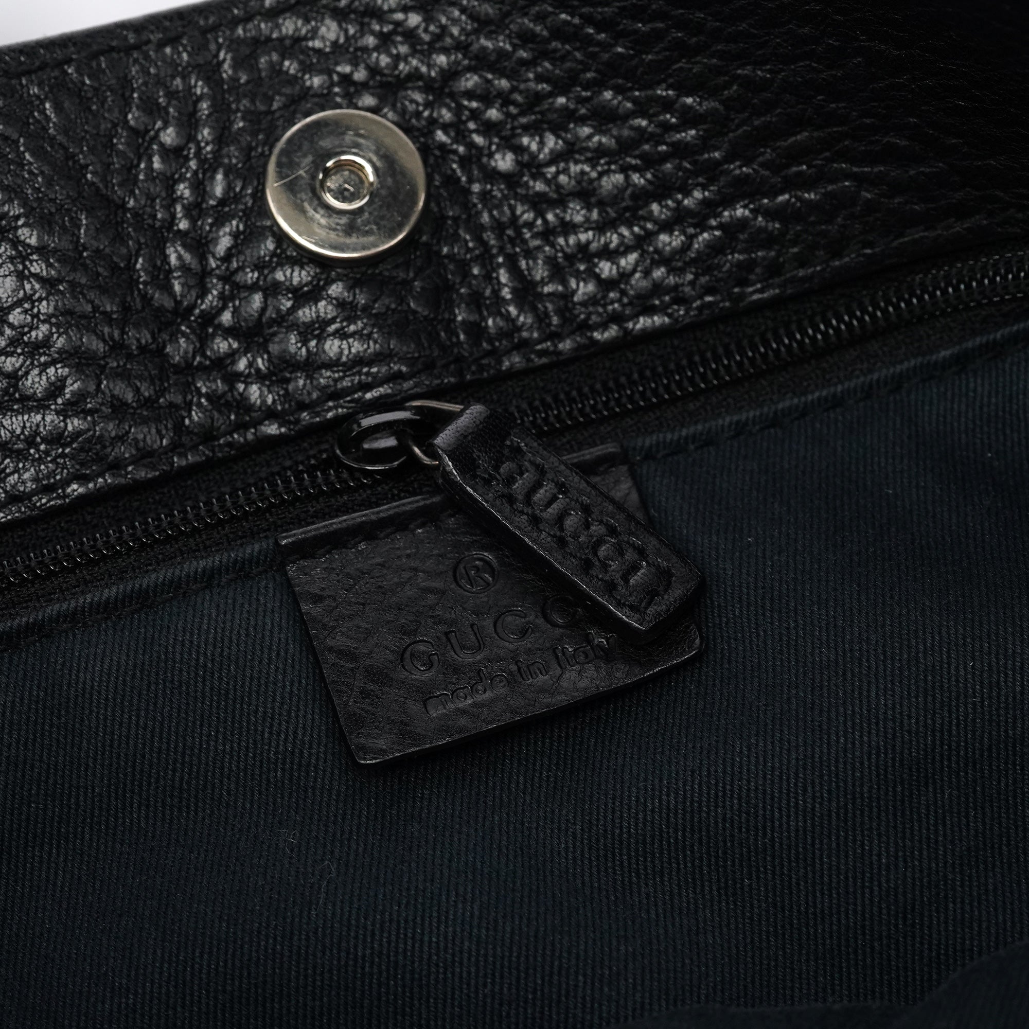 Anthracite Denim GG Horsebit Shoulder Bag