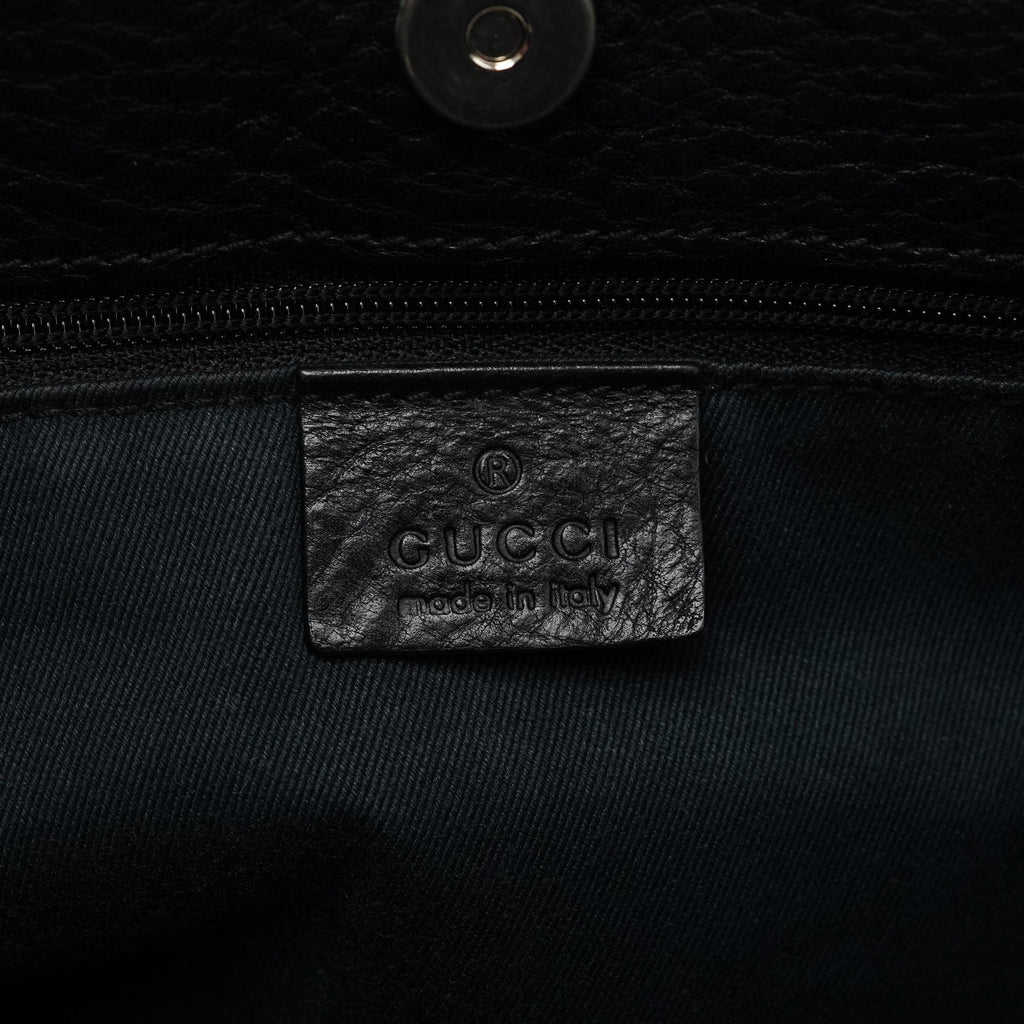 Anthracite Denim GG Horsebit Shoulder Bag