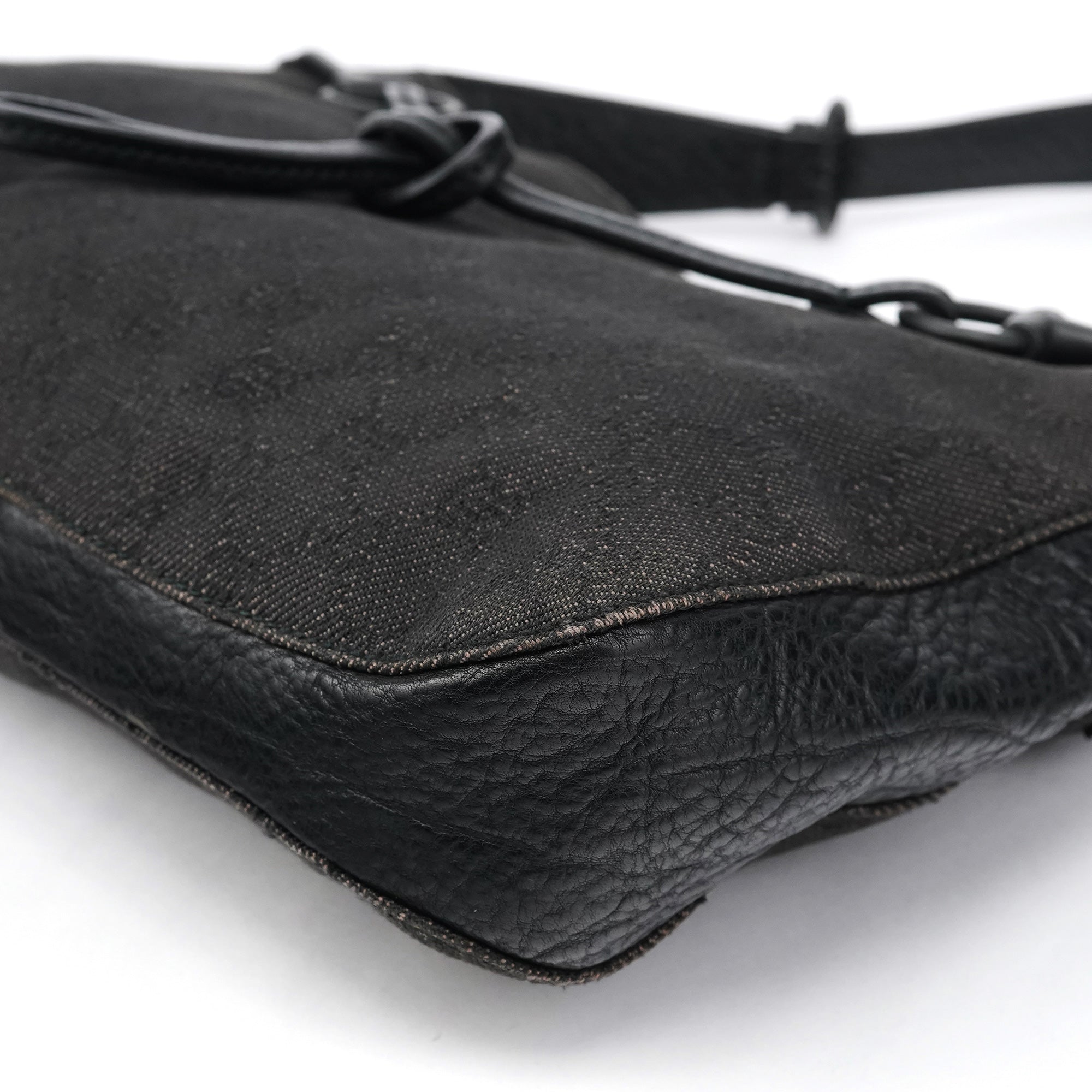 Anthracite Denim GG Horsebit Shoulder Bag