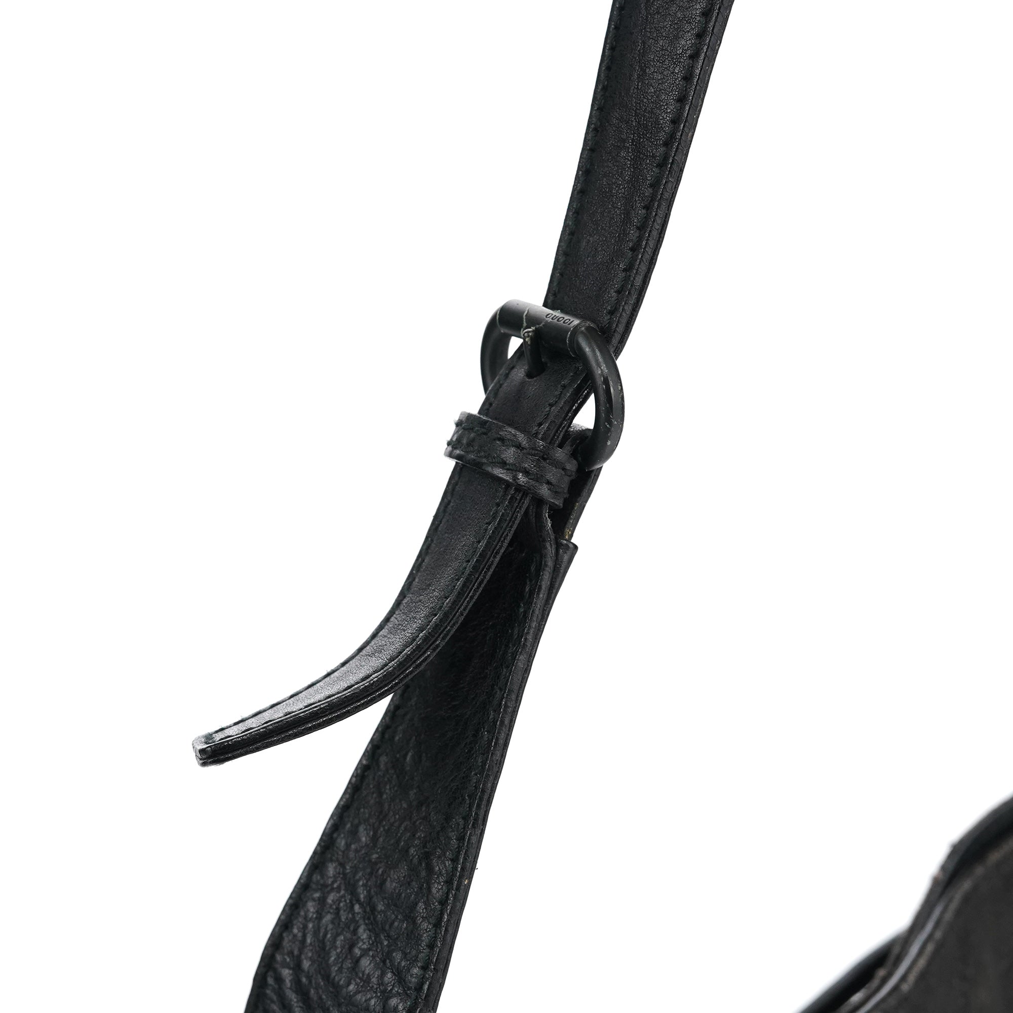 Anthracite Denim GG Horsebit Shoulder Bag
