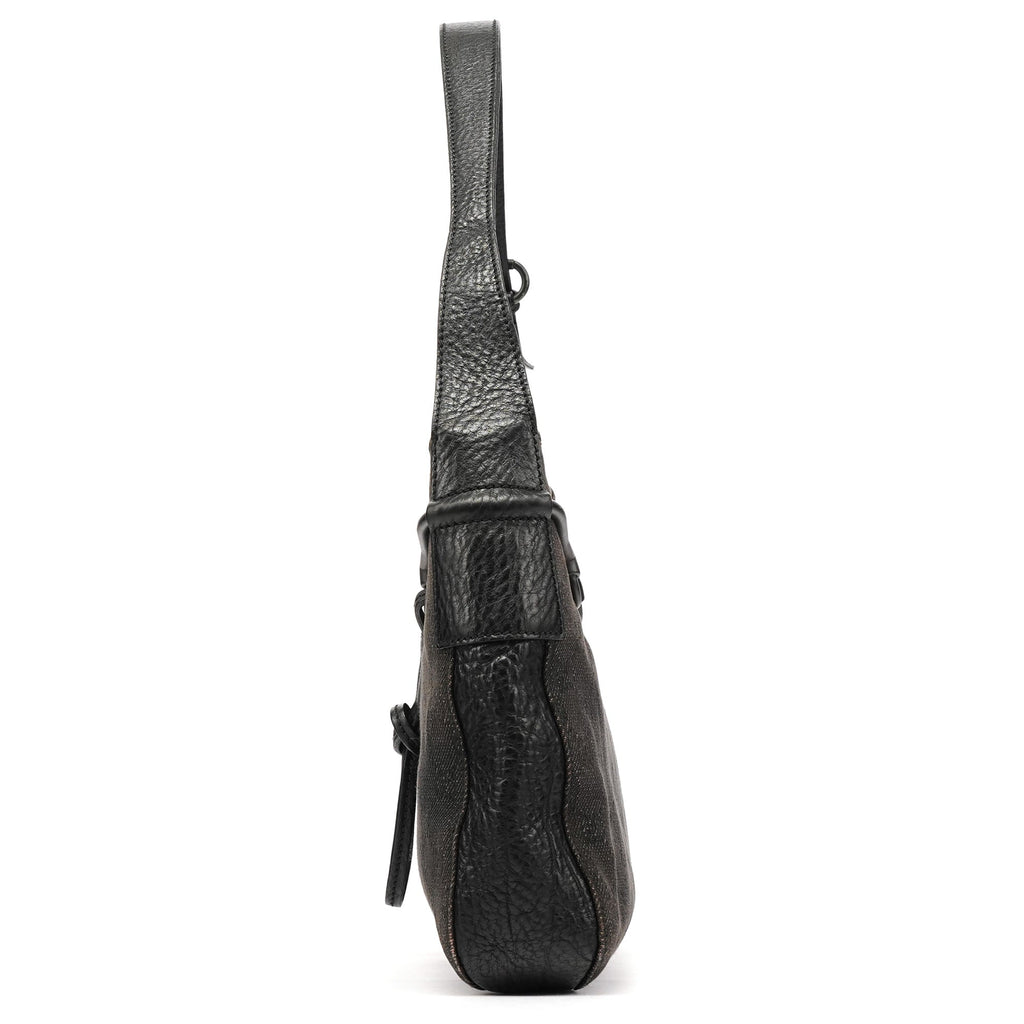 Anthracite Denim GG Horsebit Shoulder Bag