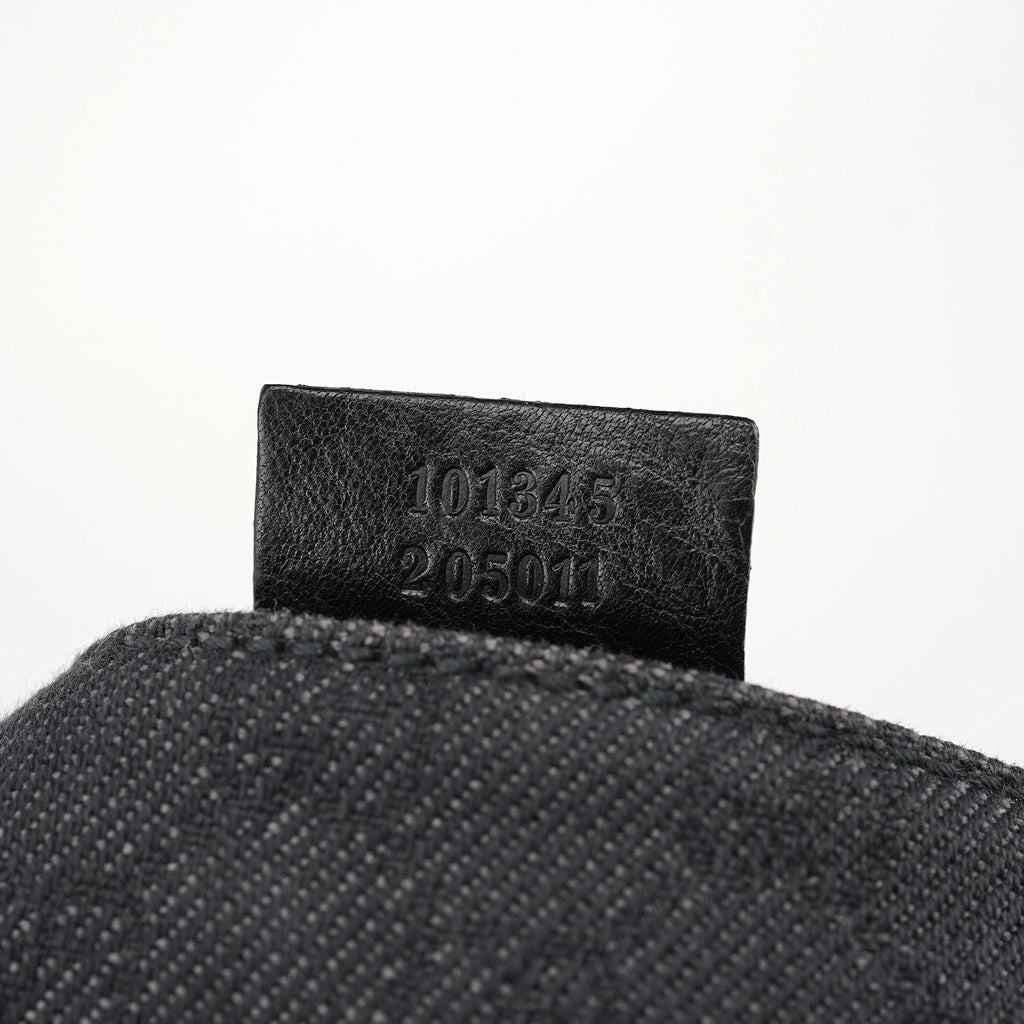 Anthracite Denim GG Horsebit Tote Bag