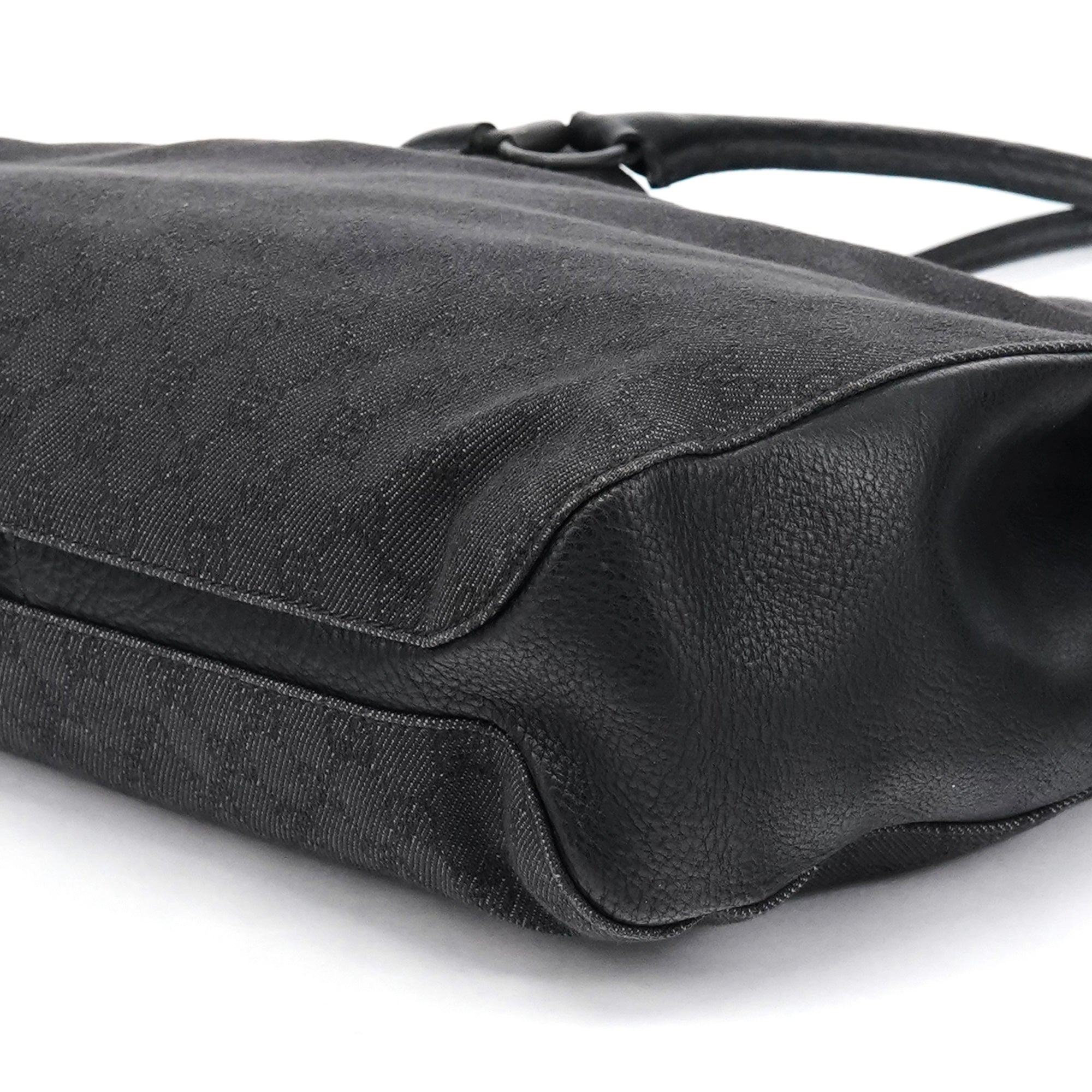 Anthracite Denim GG Horsebit Tote Bag