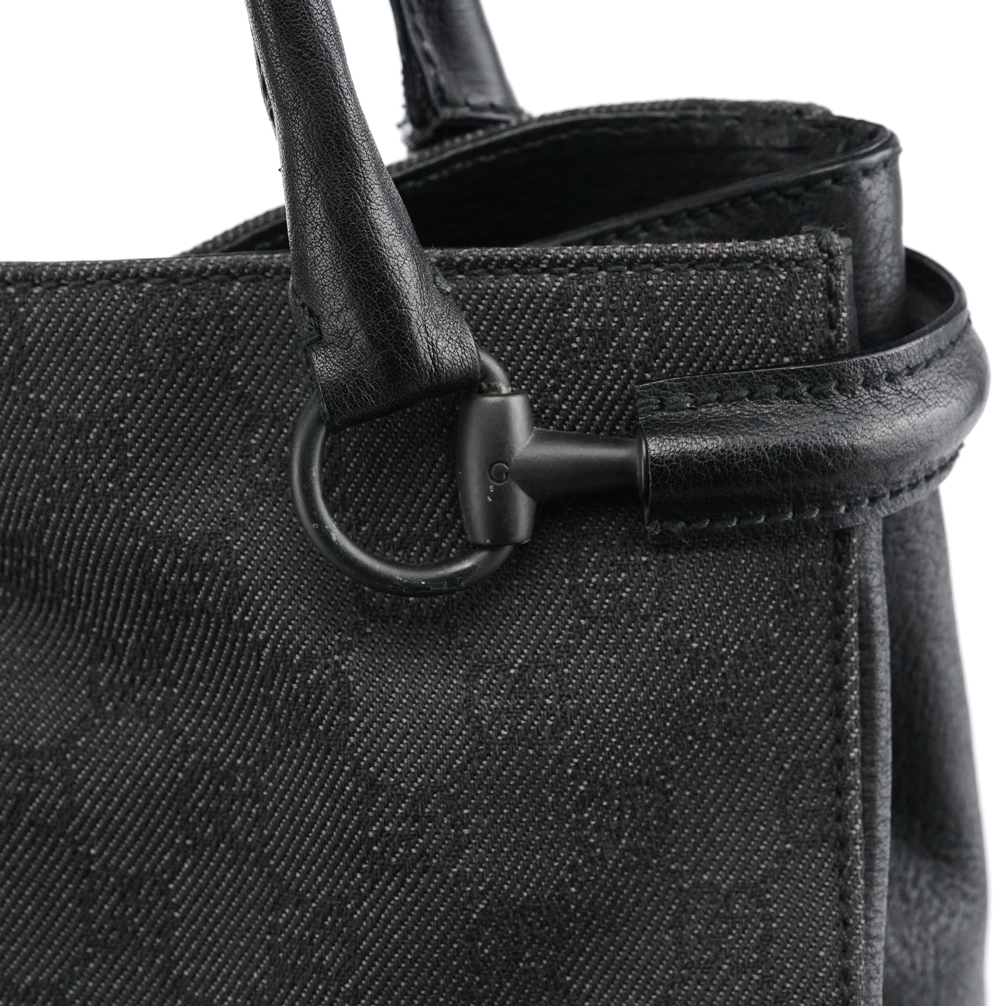 Anthracite Denim GG Horsebit Tote Bag