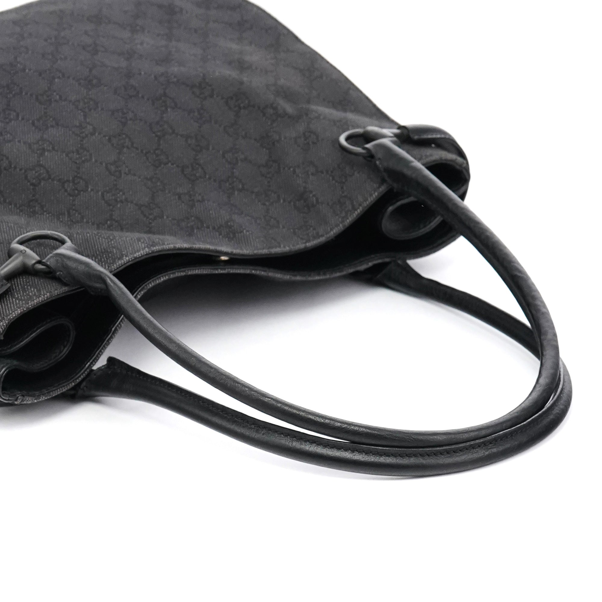 Anthracite Denim GG Horsebit Tote Bag