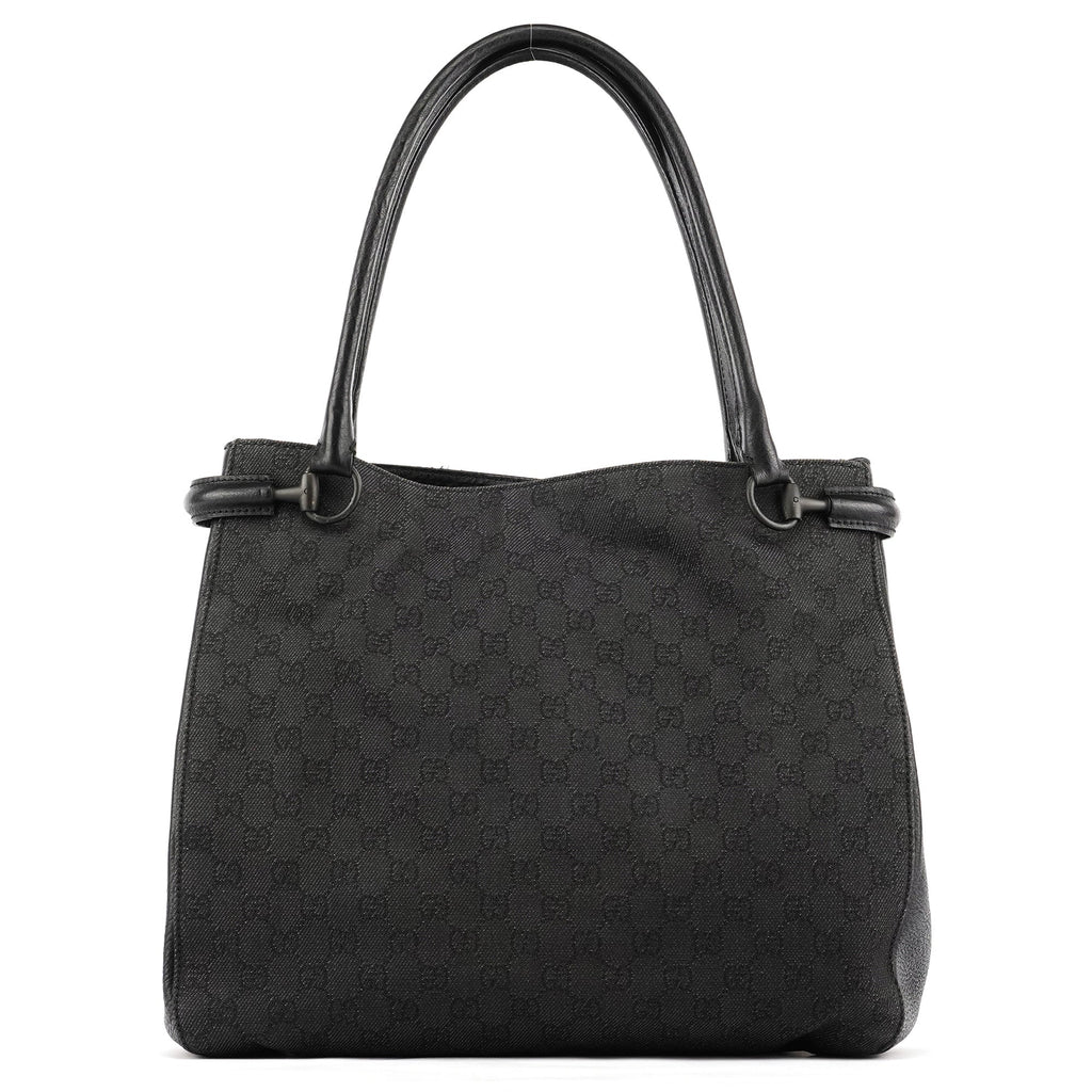 Anthracite Denim GG Horsebit Tote Bag