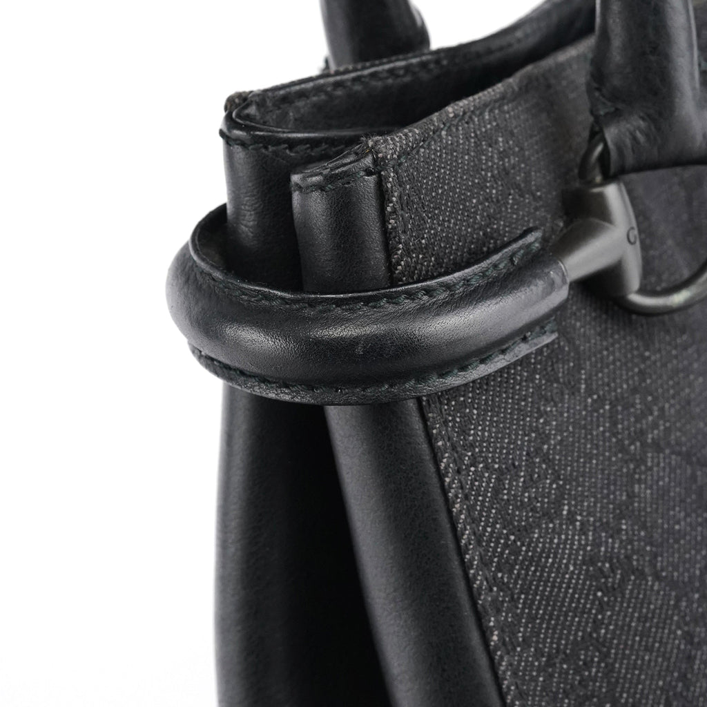 Anthracite Denim GG Horsebit Tote Bag