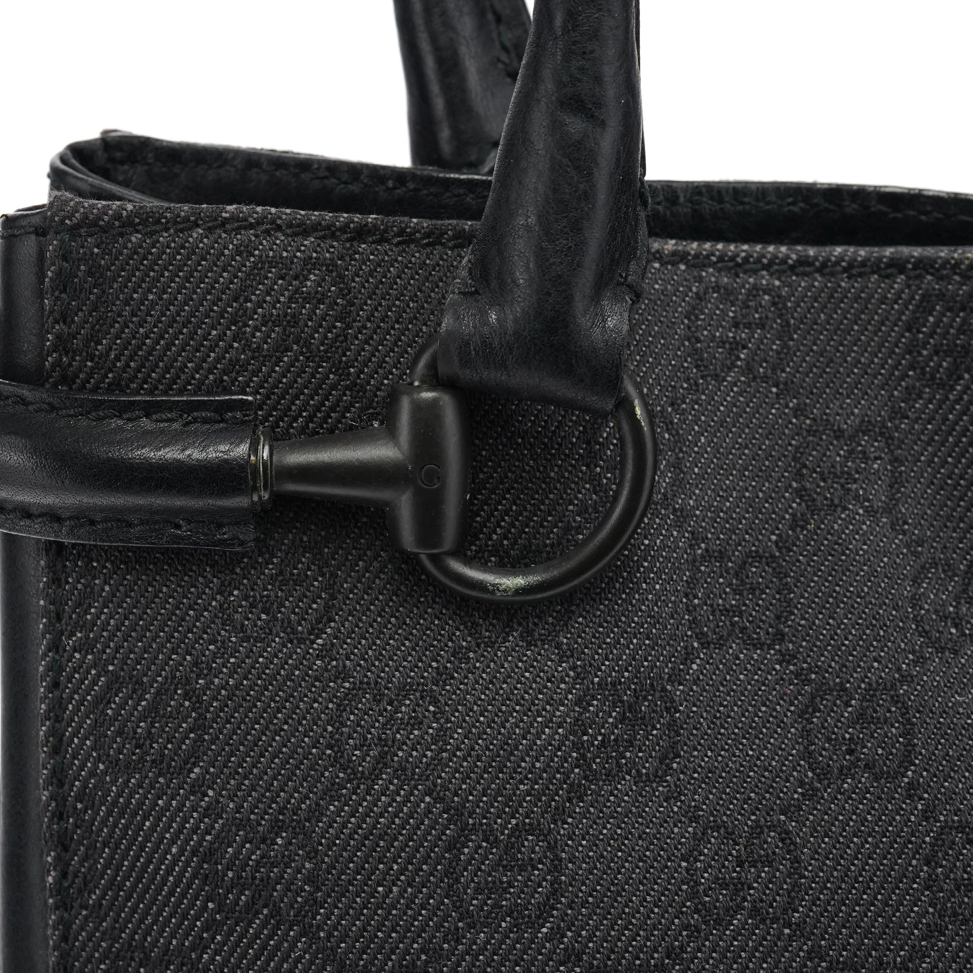 Anthracite Denim GG Horsebit Tote Bag