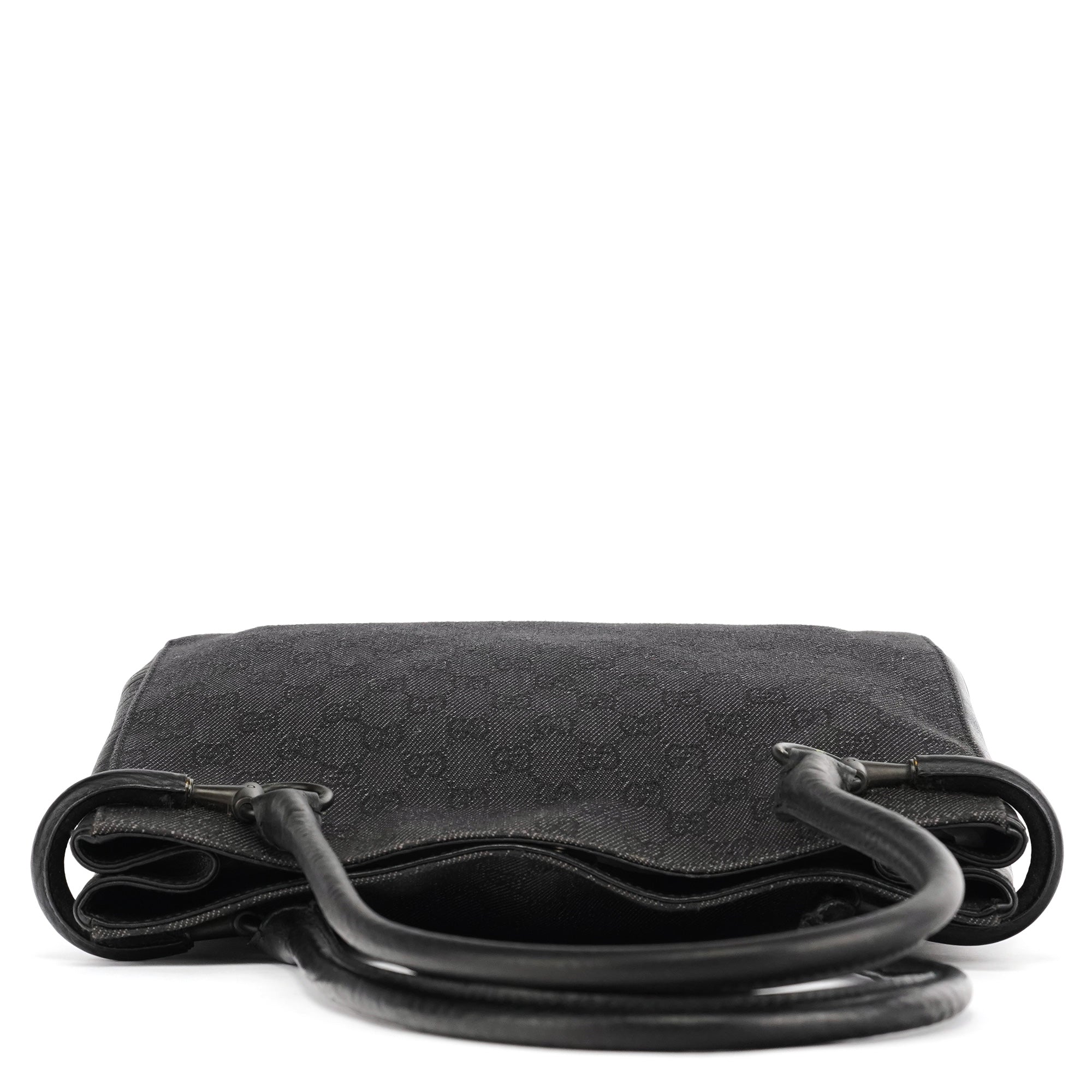 Anthracite Denim GG Horsebit Tote Bag