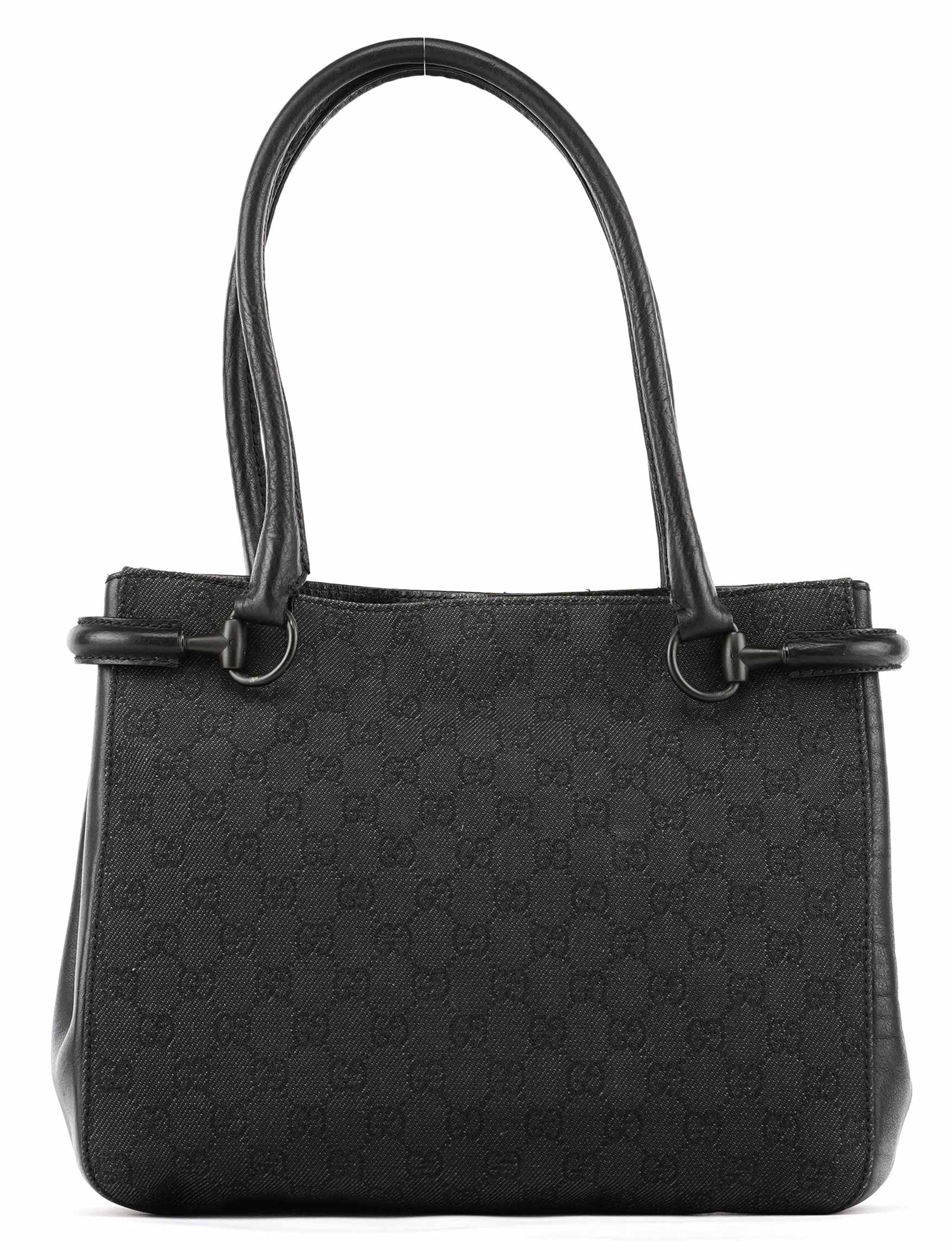 Anthracite Denim GG Horsebit Tote Bag