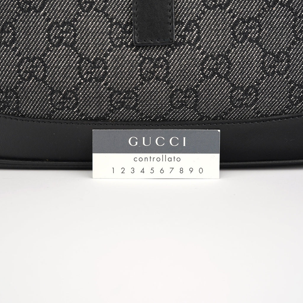 Anthracite Denim GG Jackie Shoulder Bag