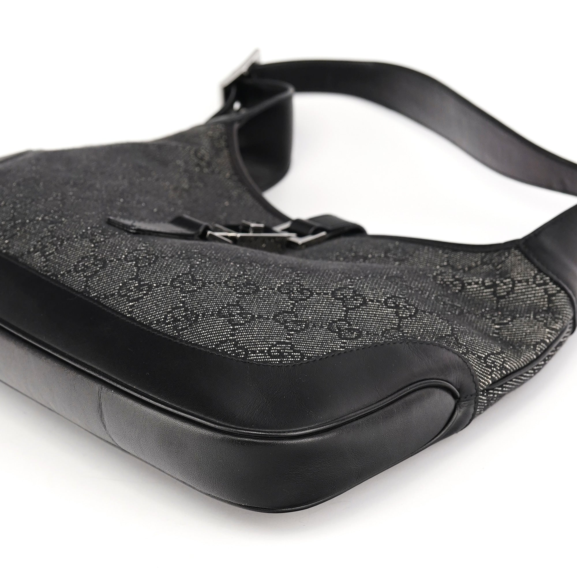 Anthracite Denim GG Jackie Shoulder Bag
