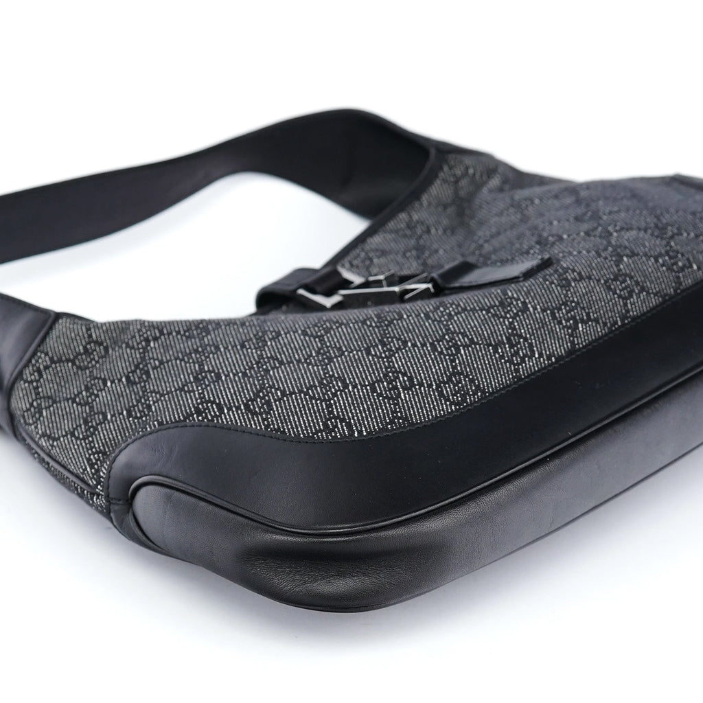 Anthracite Denim GG Jackie Shoulder Bag