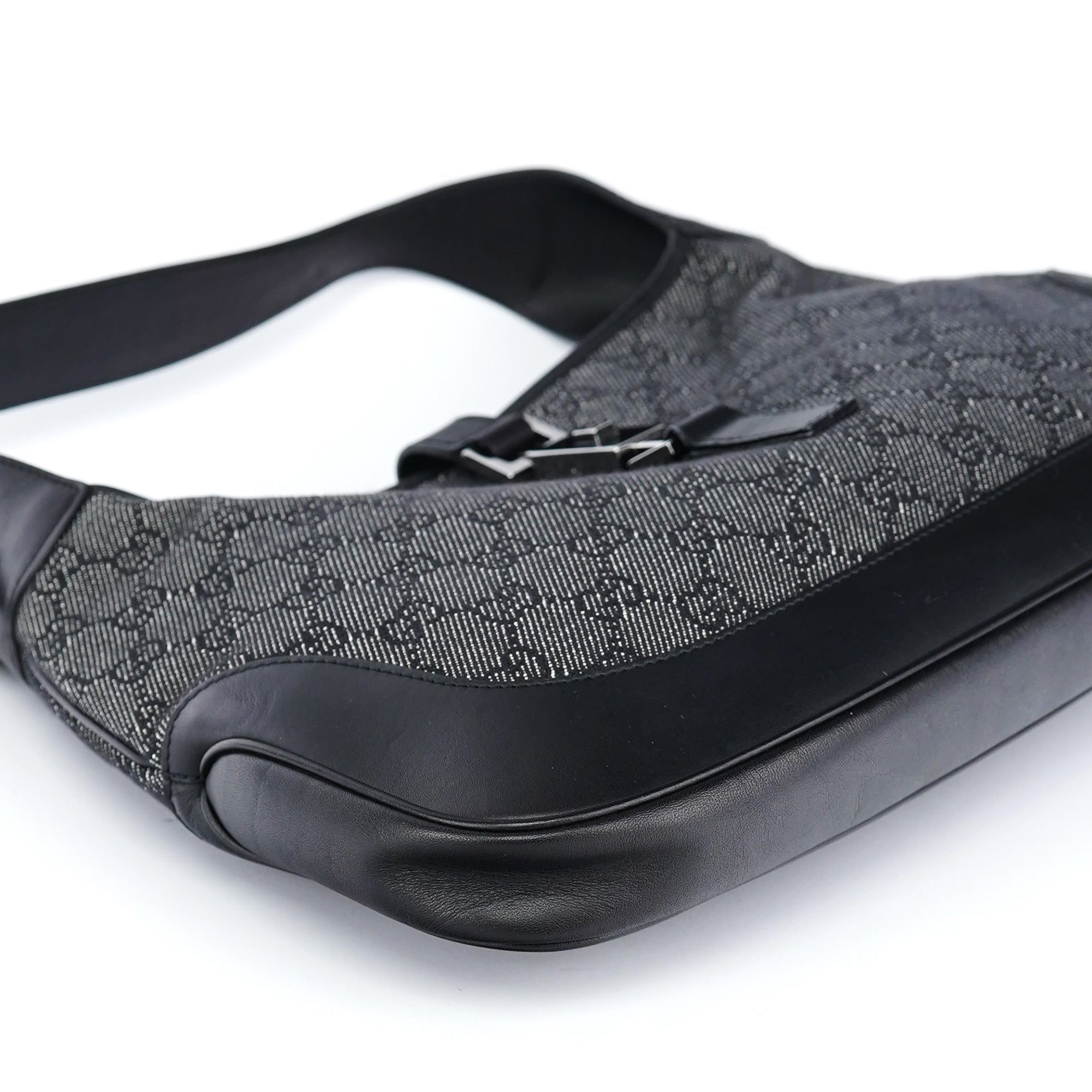Anthracite Denim GG Jackie Shoulder Bag