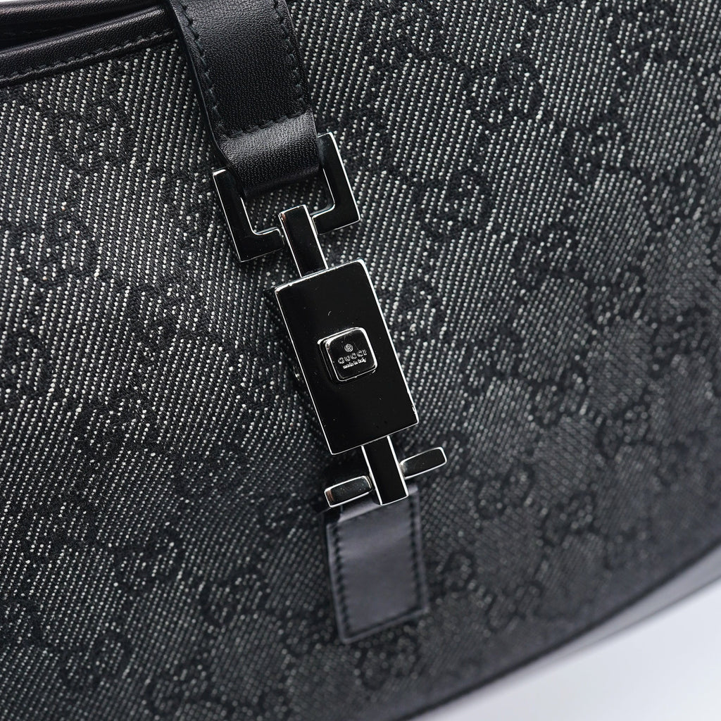Anthracite Denim GG Jackie Shoulder Bag