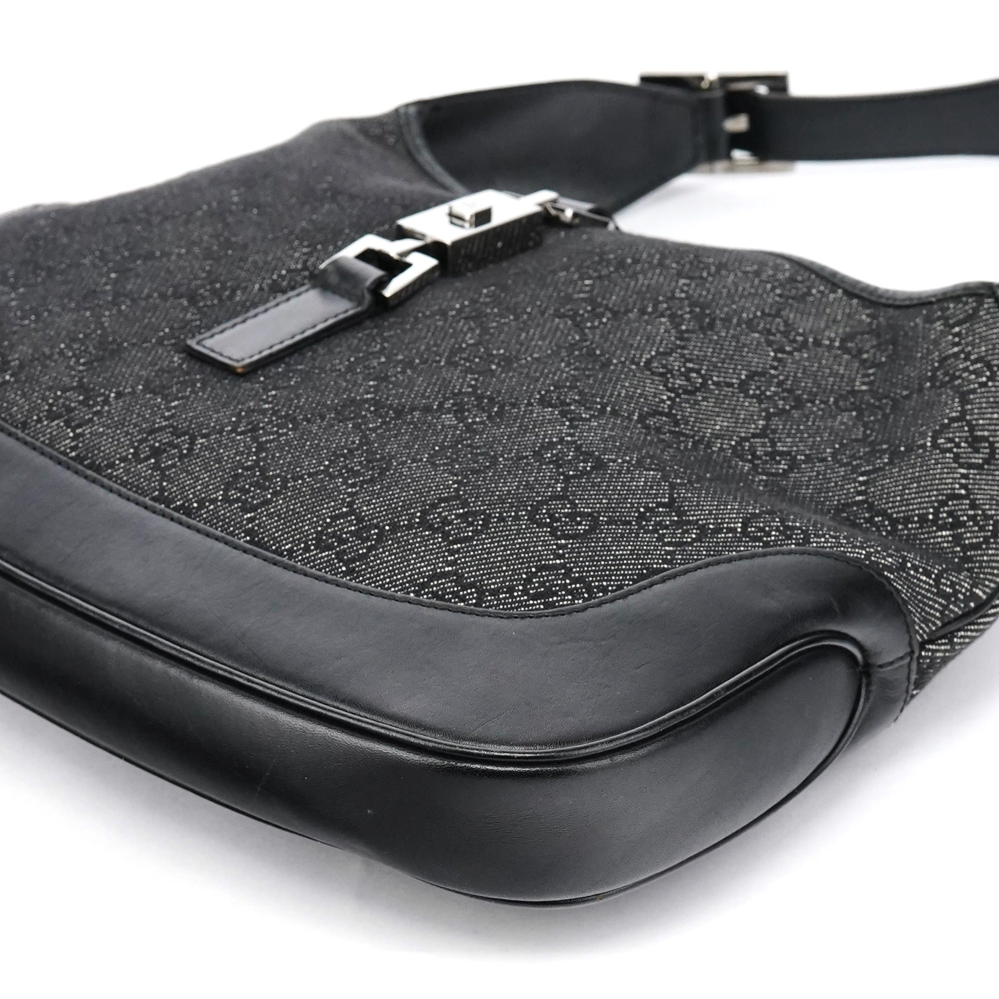Anthracite Denim GG Jackie Shoulder Bag