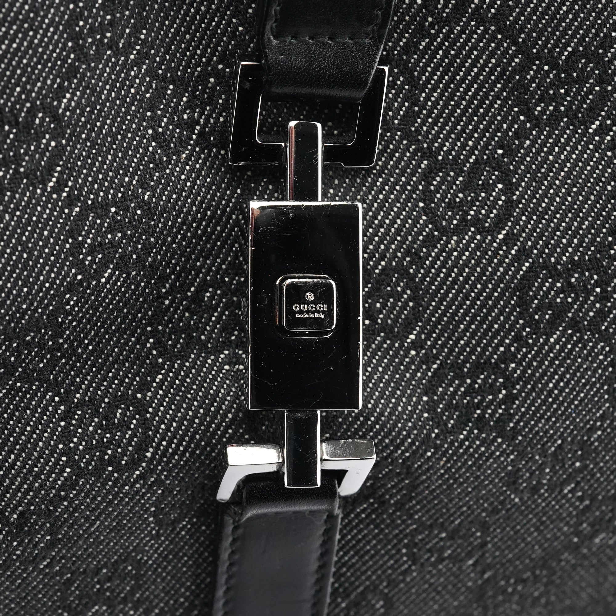 Anthracite Denim GG Jackie Shoulder Bag