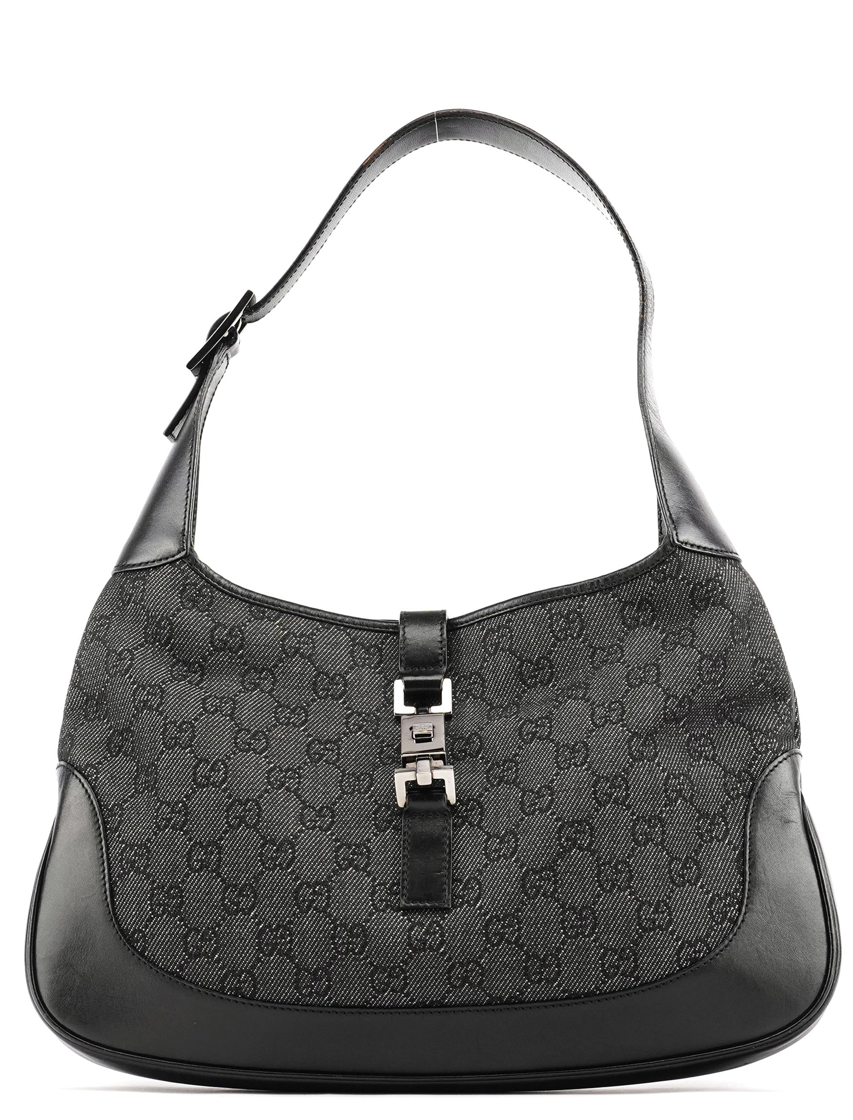 Anthracite Denim GG Jackie Shoulder Bag