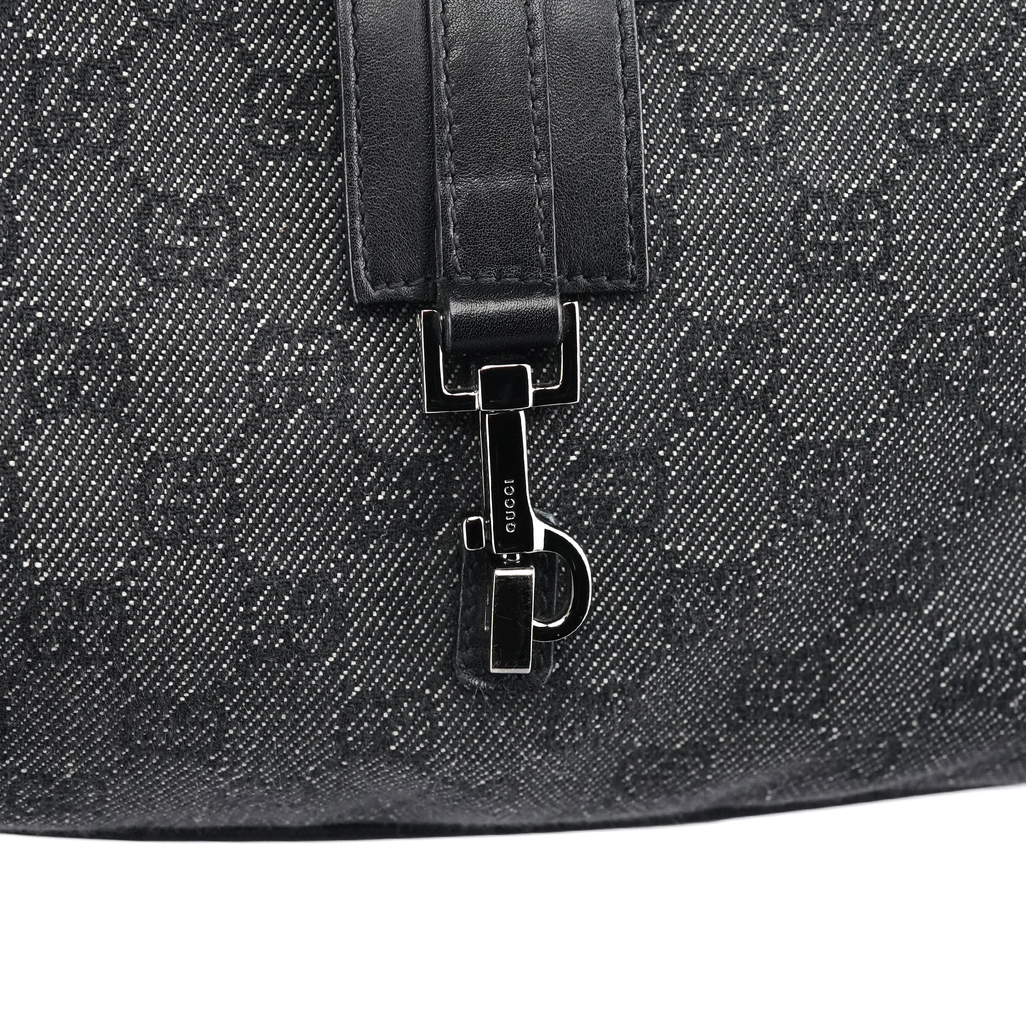 Anthracite Denim GG Jackie Shoulder Bag