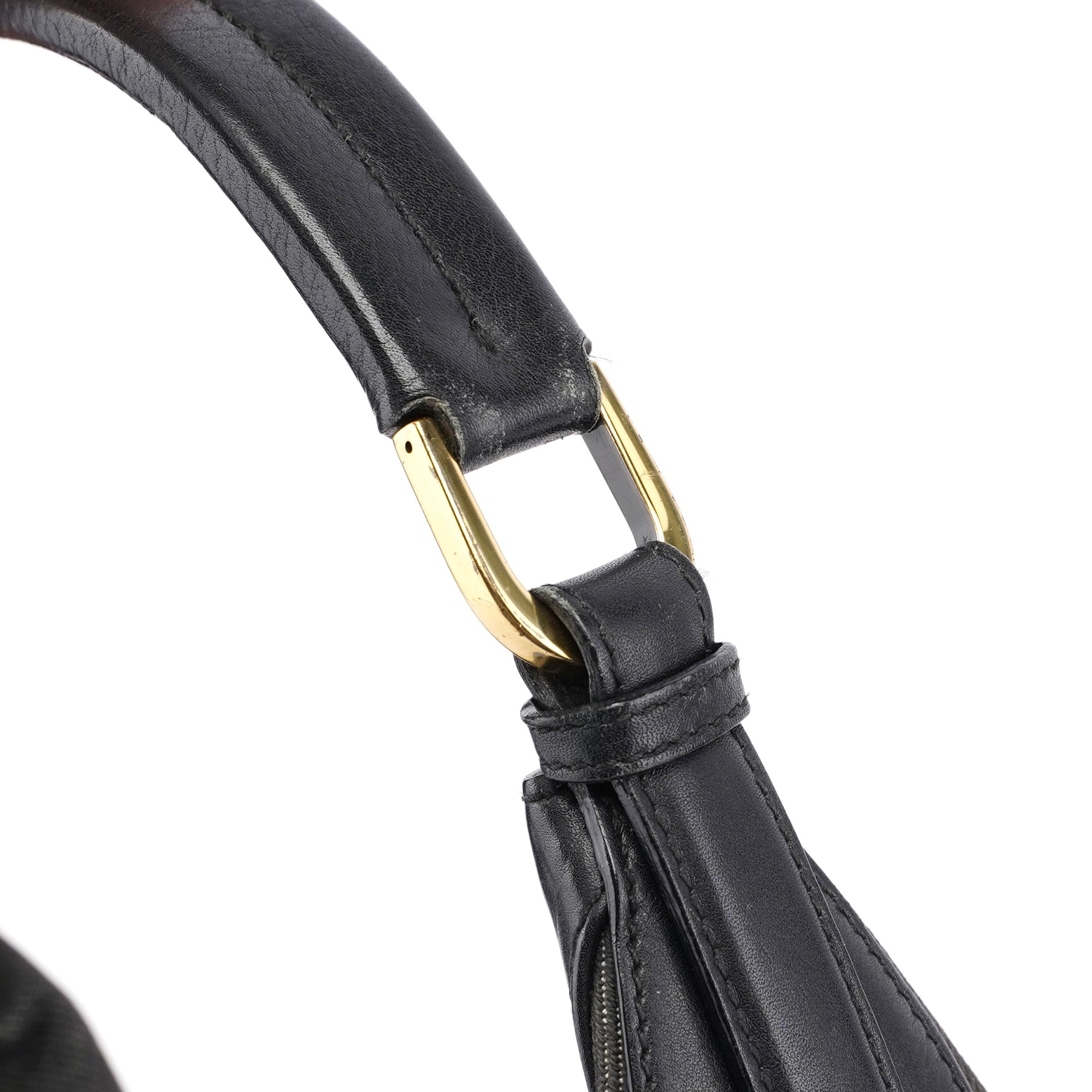 Anthracite Denim V Hobo Bag