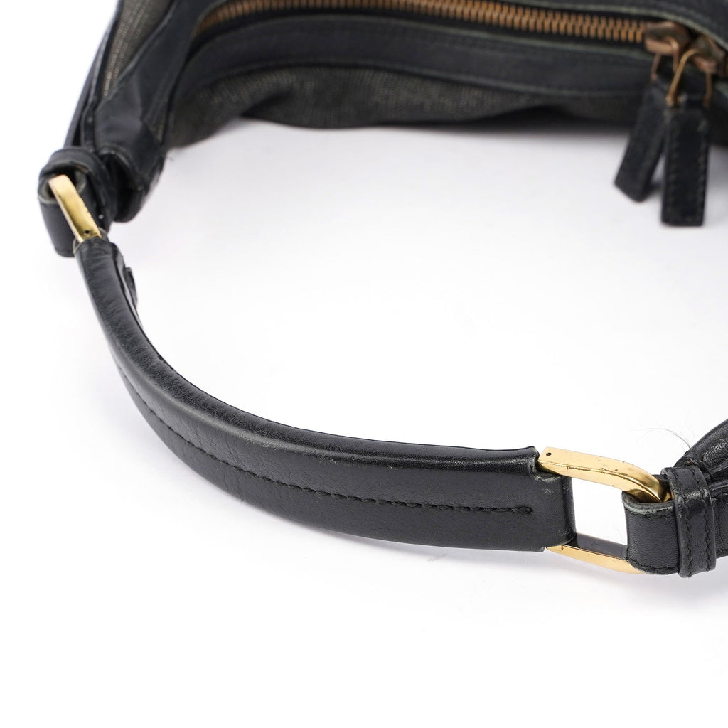 Anthracite Denim V Hobo Bag