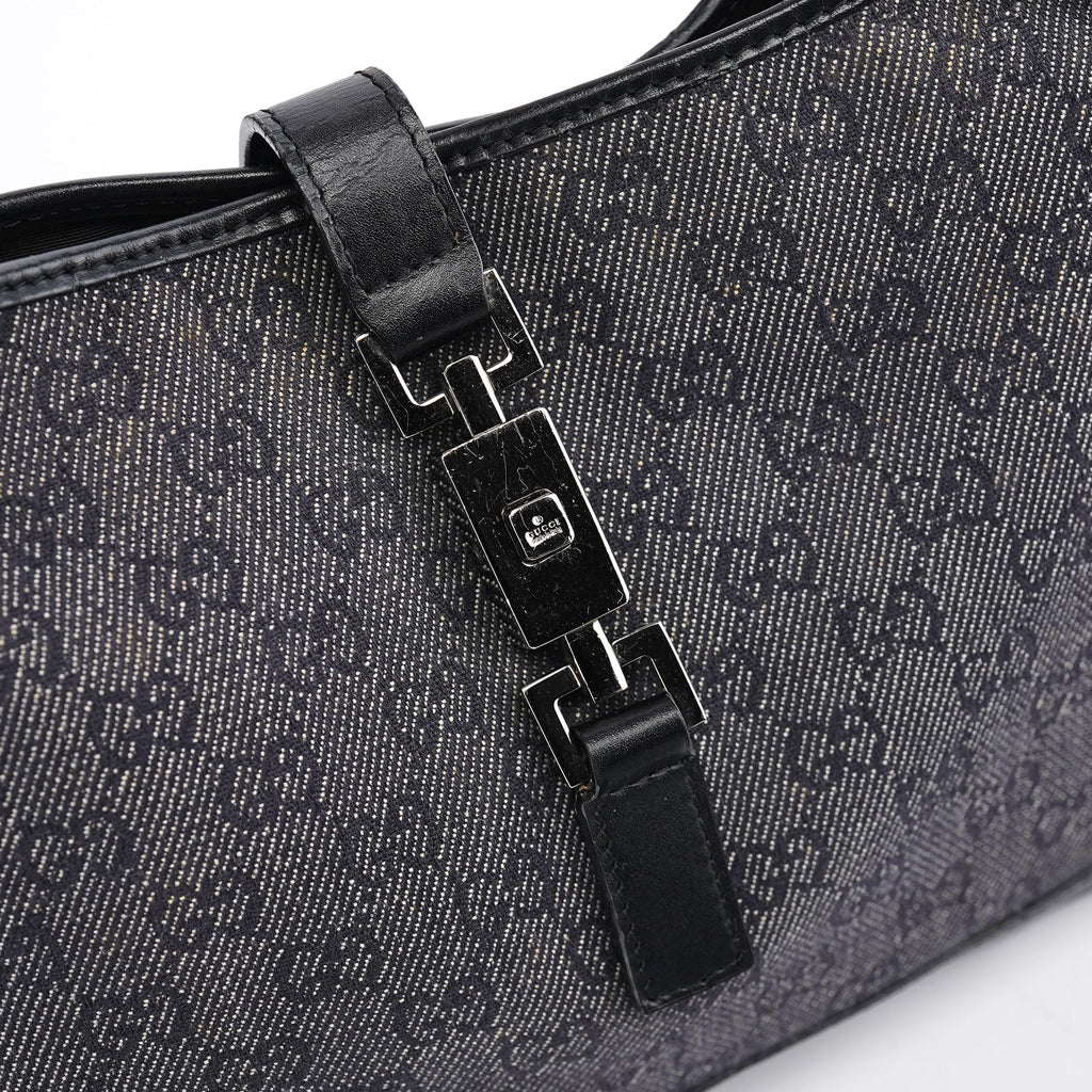 Anthracite GG Denim Jackie Shoulder Bag