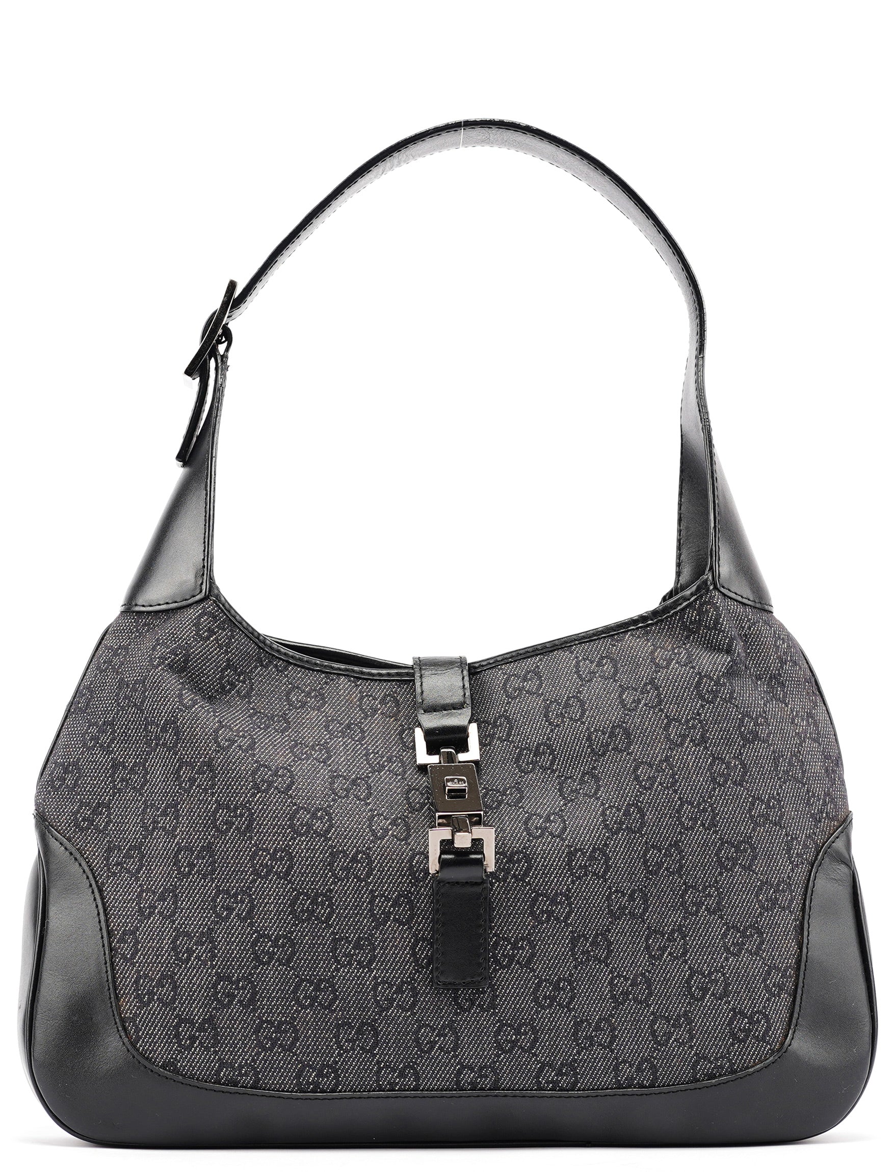 Anthracite GG Denim Jackie Shoulder Bag