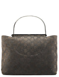 Anthracite GG Suede Metal Handle Bag