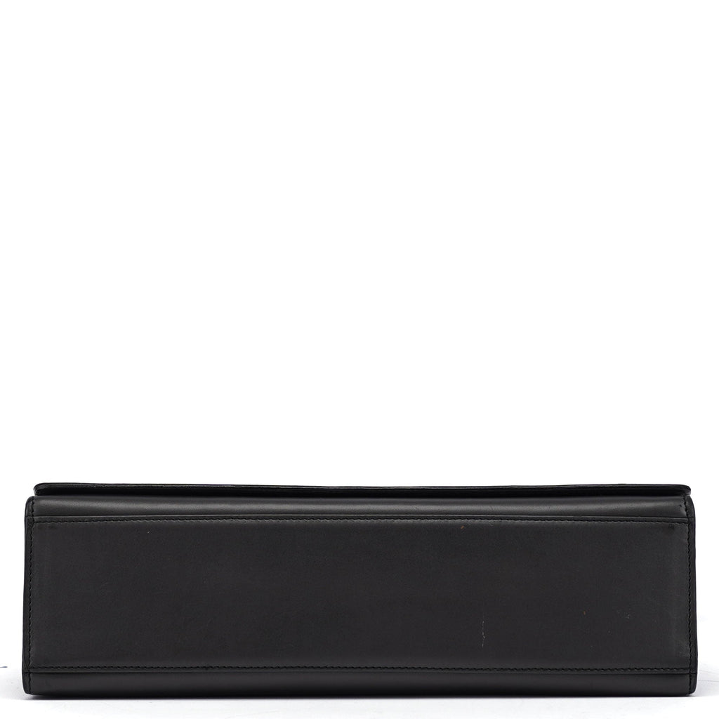 Anthracite Gold Calfskin Hobo Shoulder Bag