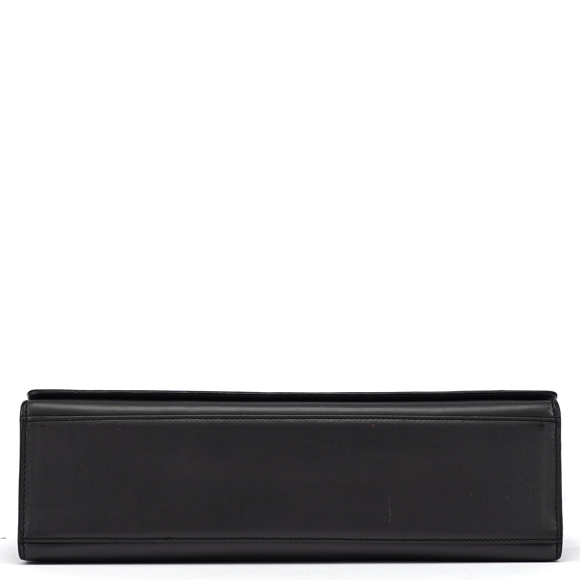 Anthracite Gold Calfskin Hobo Shoulder Bag
