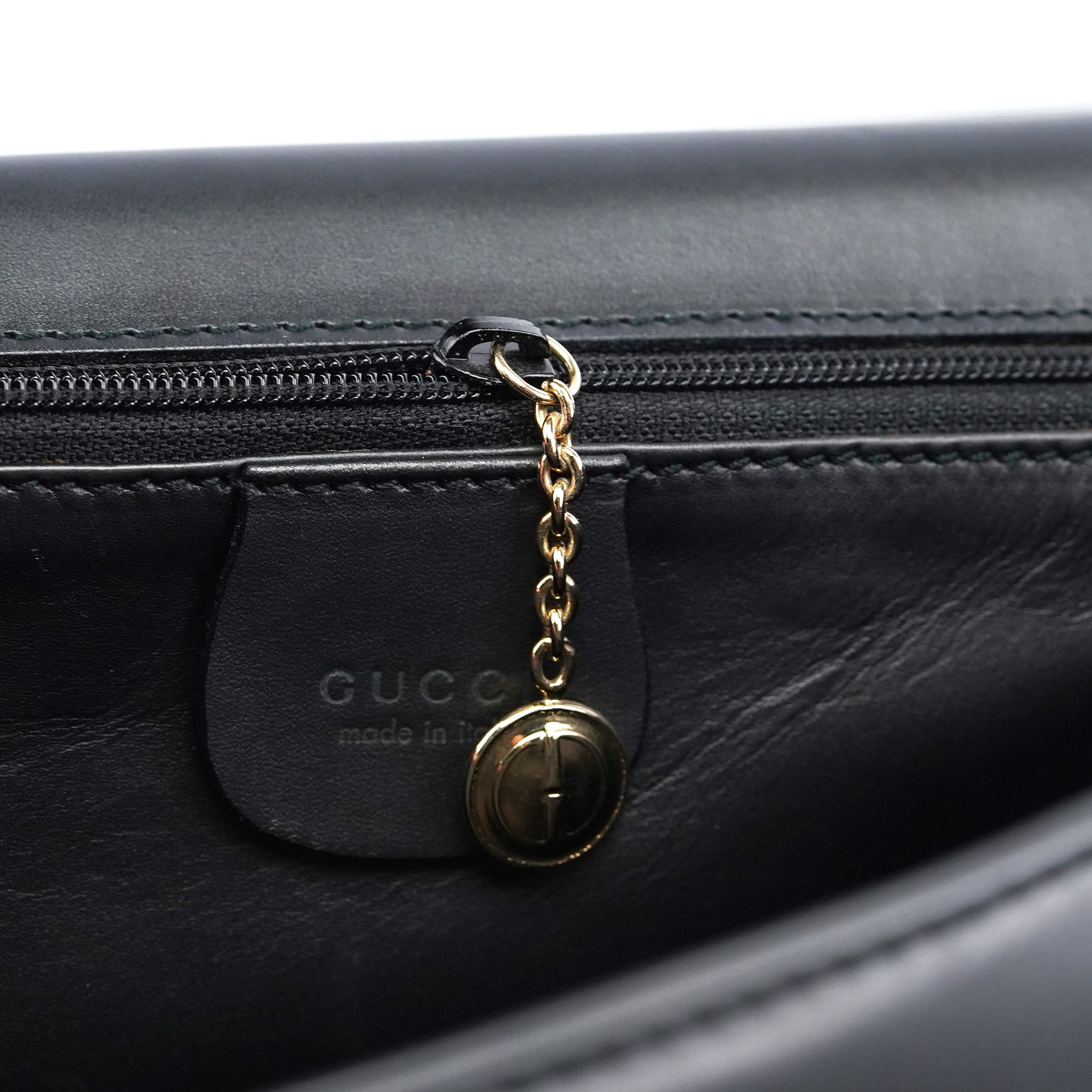 Anthracite Gold Calfskin Hobo Shoulder Bag