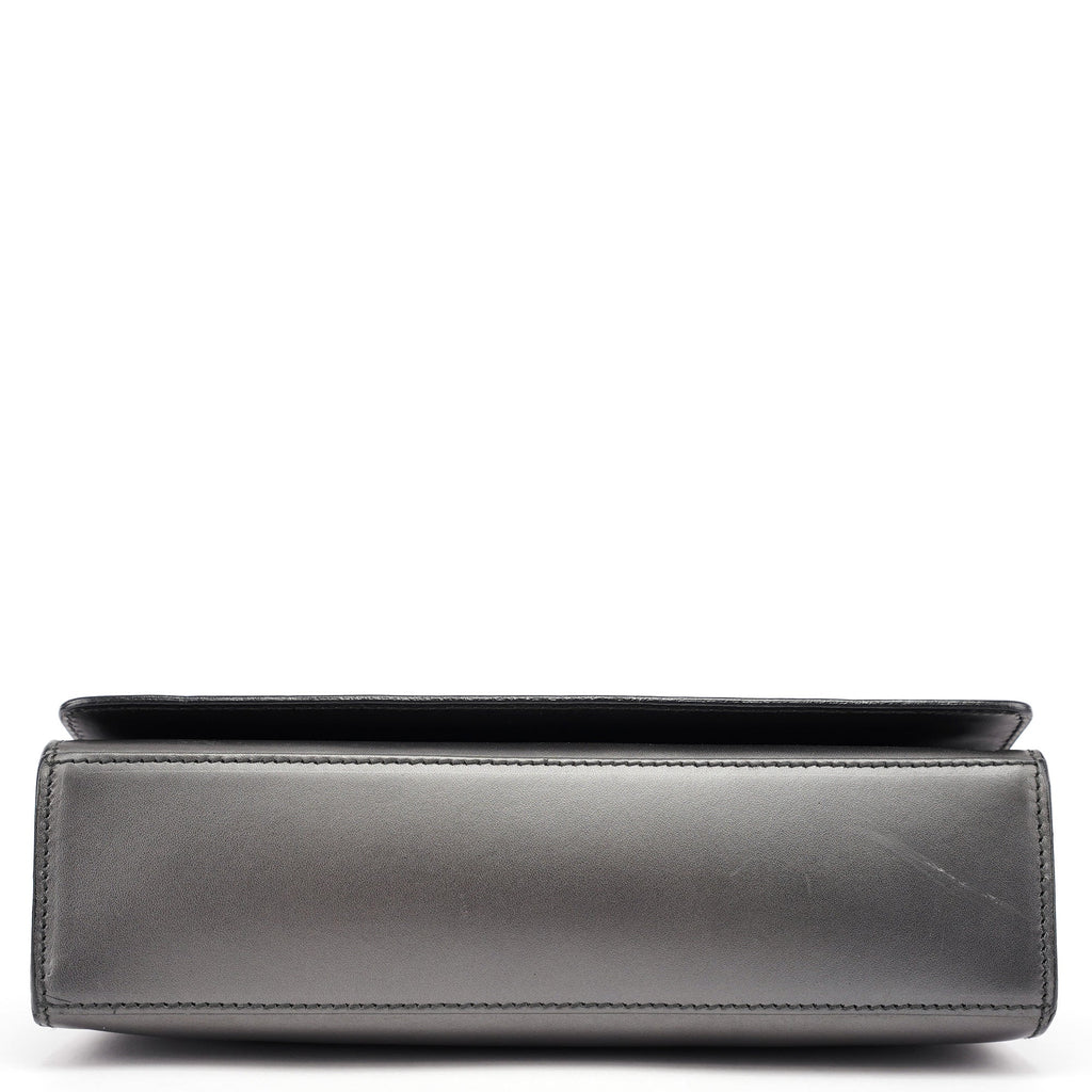 Anthracite Leather Frame Shoulder Bag