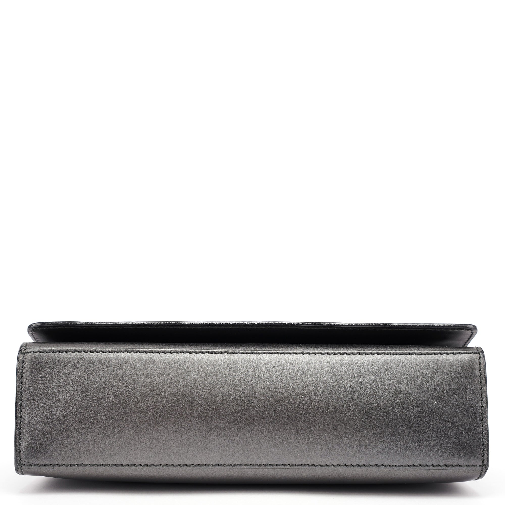 Anthracite Leather Frame Shoulder Bag