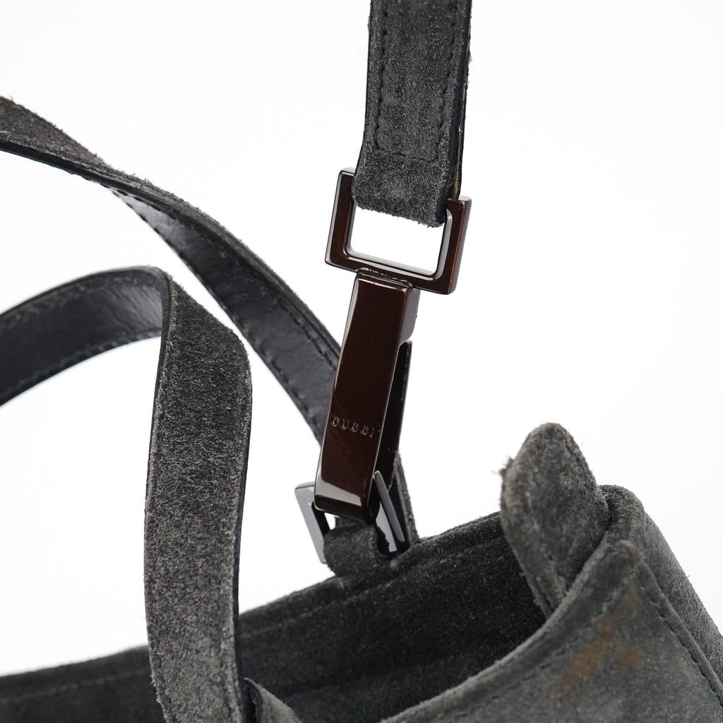 Anthracite Suede 2-Way Tote Bag