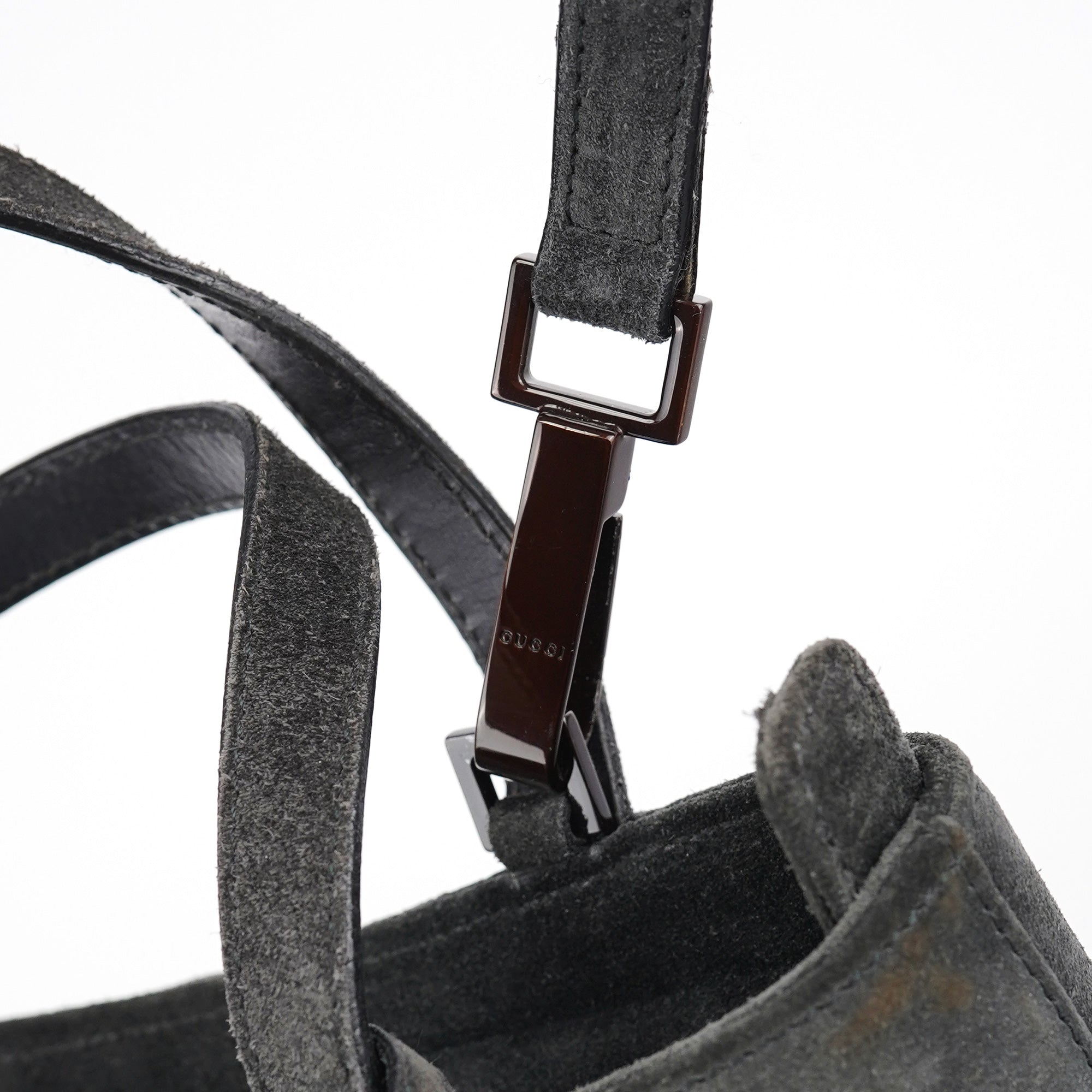 Anthracite Suede 2-Way Tote Bag