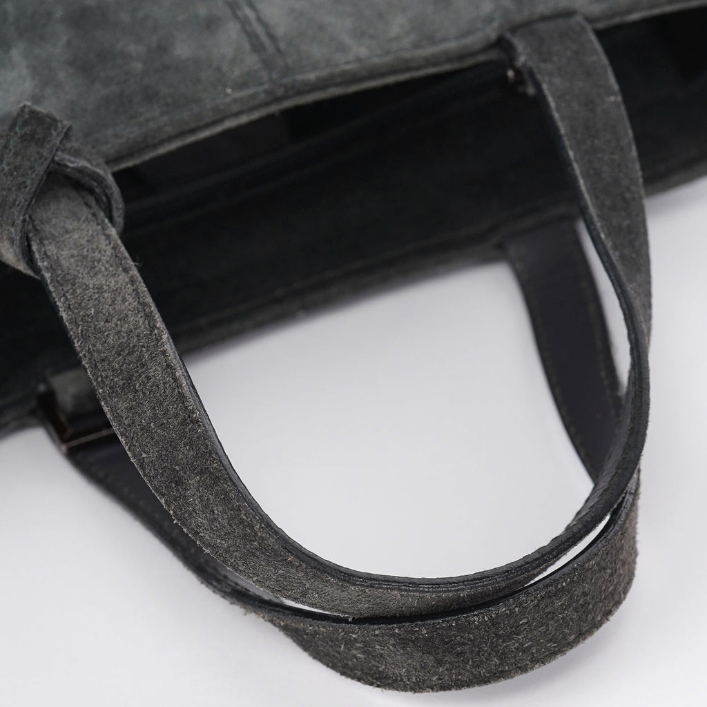 Anthracite Suede 2-Way Tote Bag