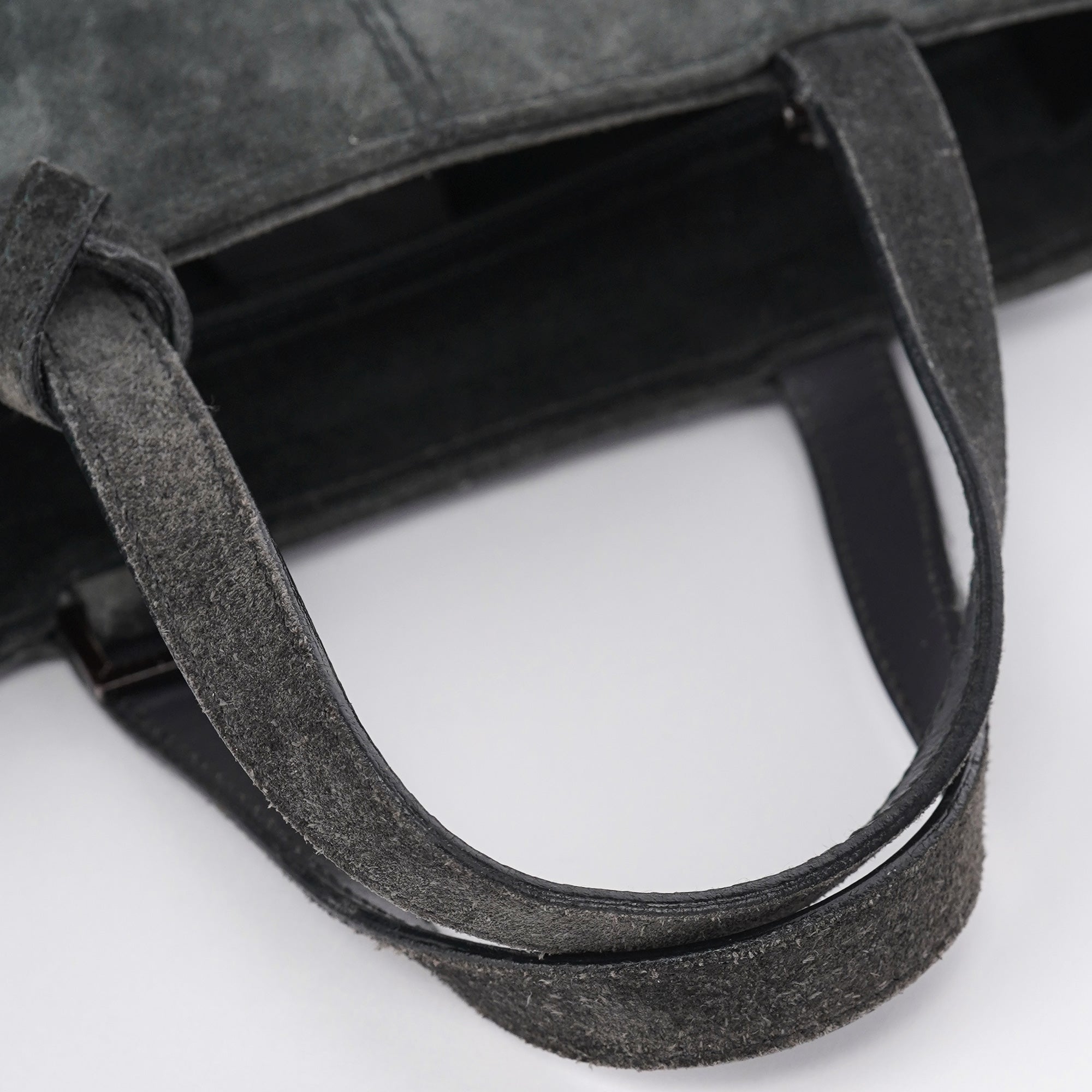 Anthracite Suede 2-Way Tote Bag