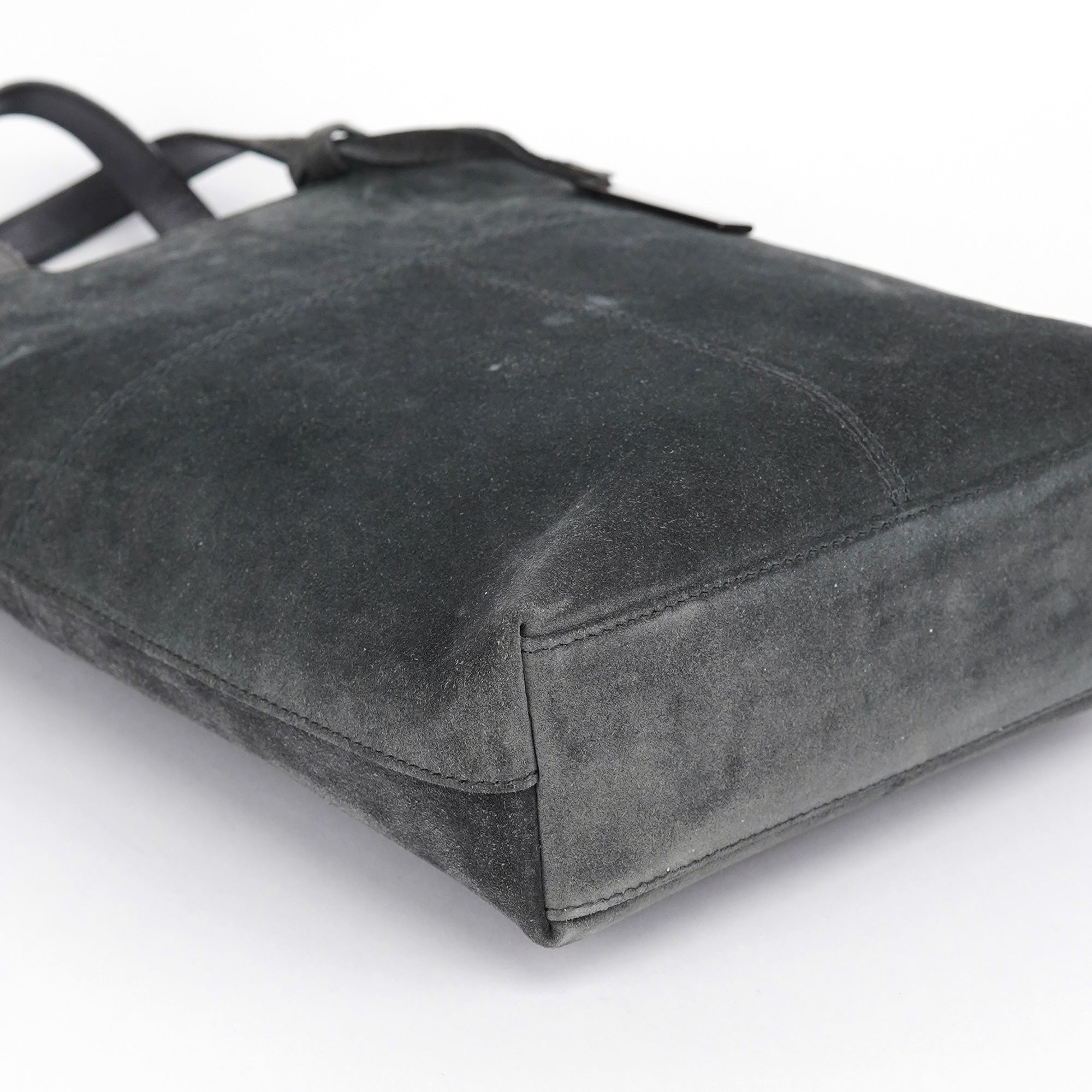 Anthracite Suede 2-Way Tote Bag