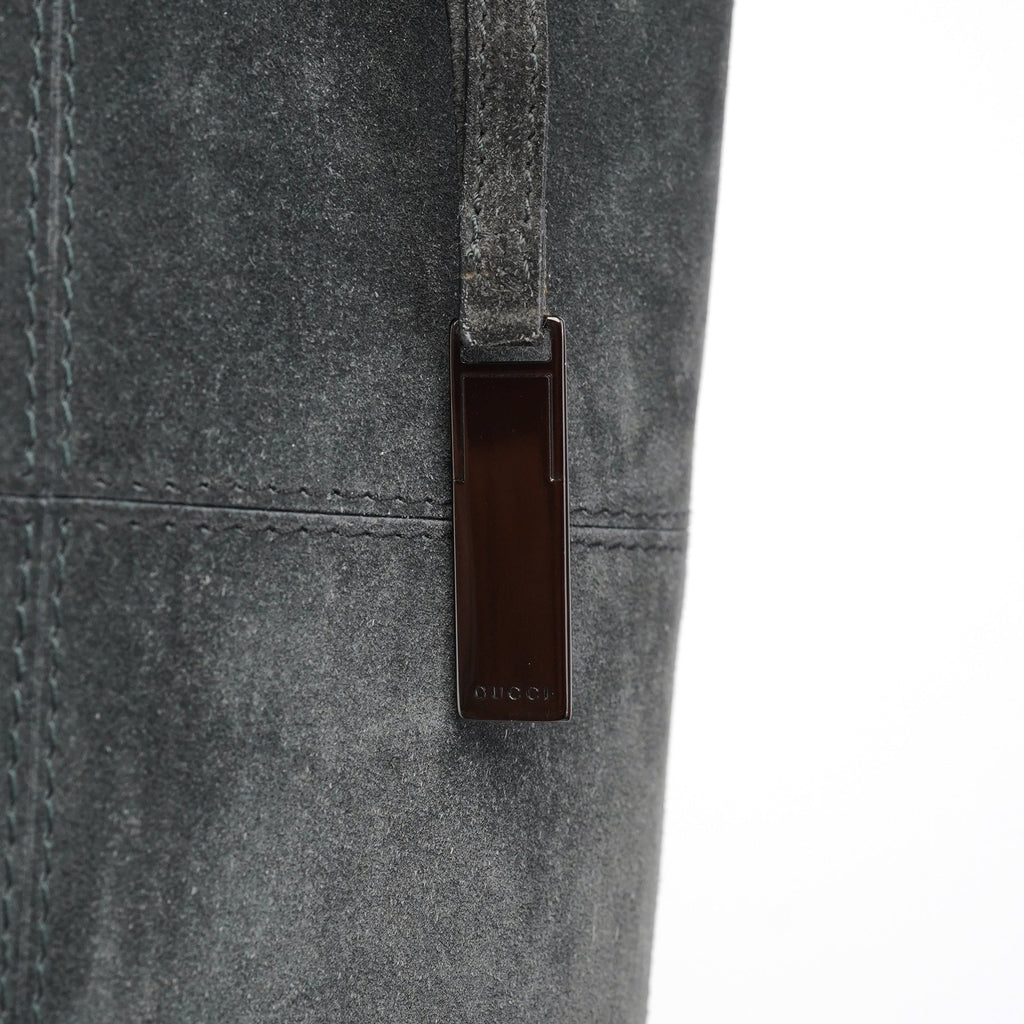 Anthracite Suede 2-Way Tote Bag