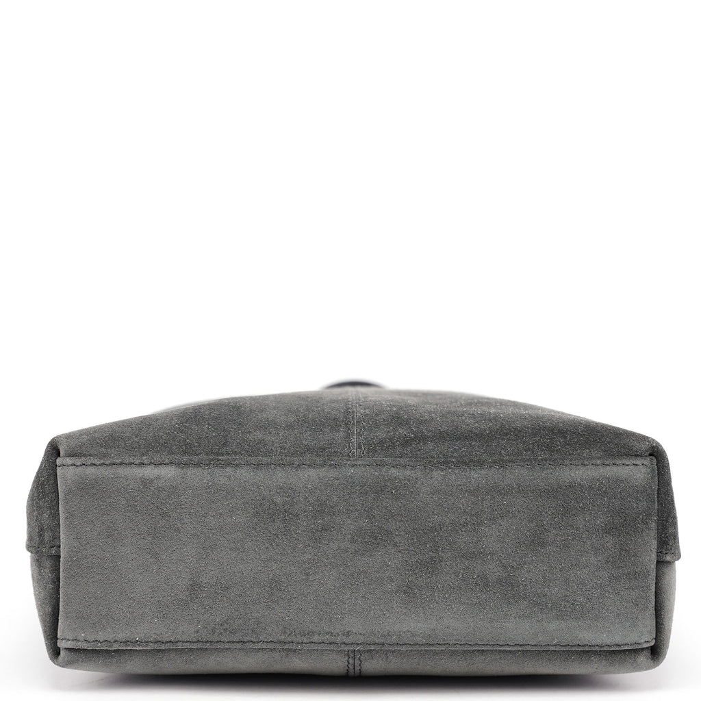 Anthracite Suede 2-Way Tote Bag
