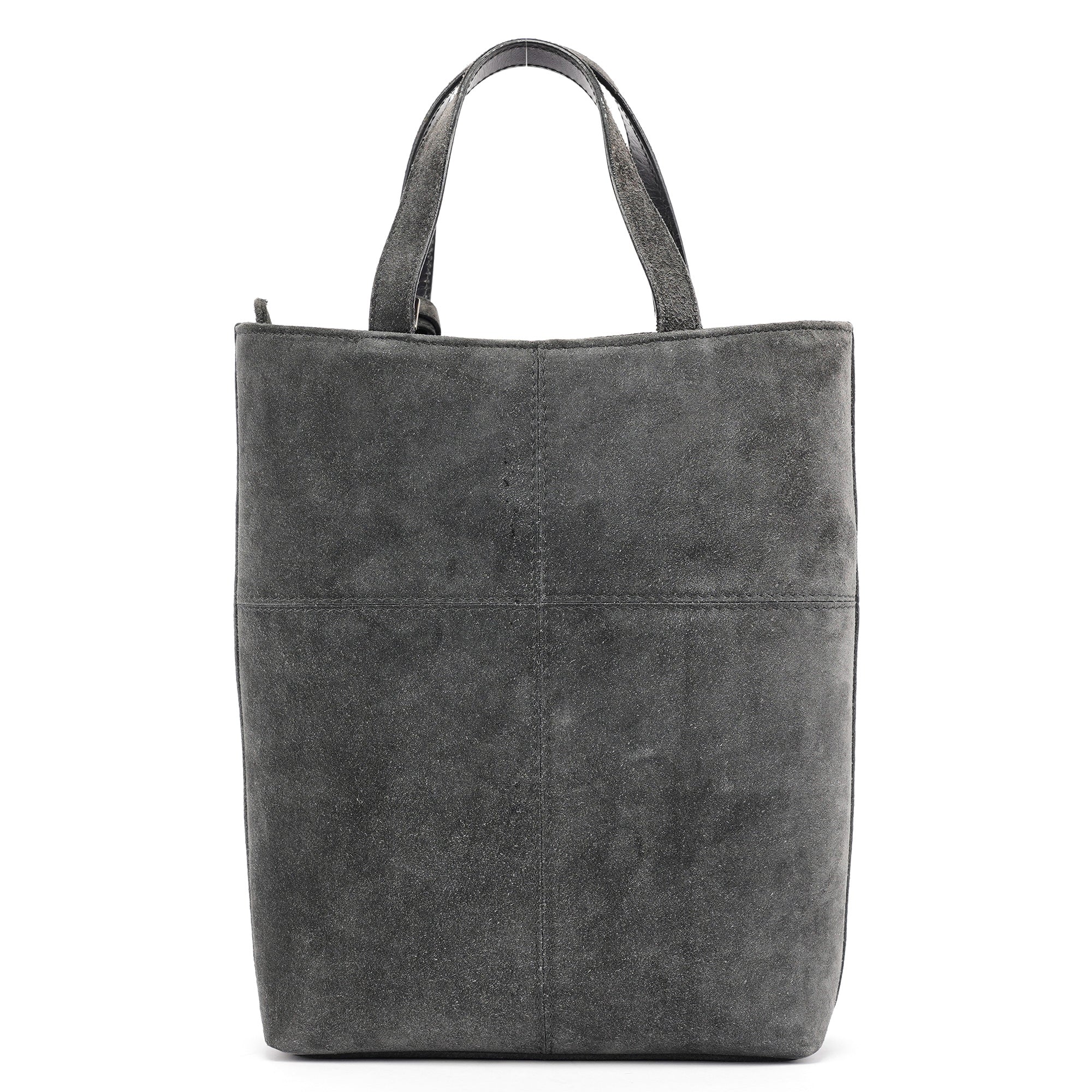 Anthracite Suede 2-Way Tote Bag