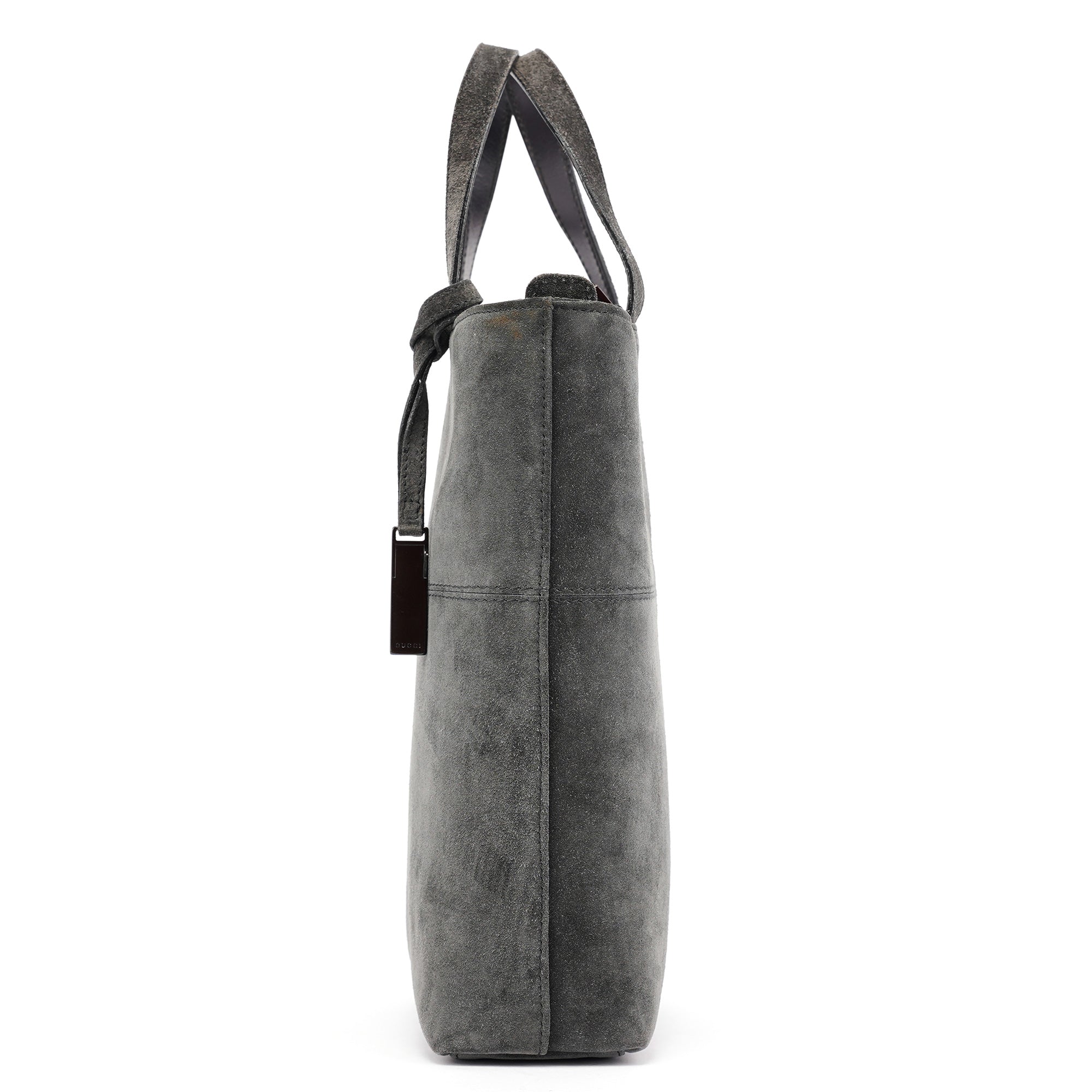 Anthracite Suede 2-Way Tote Bag