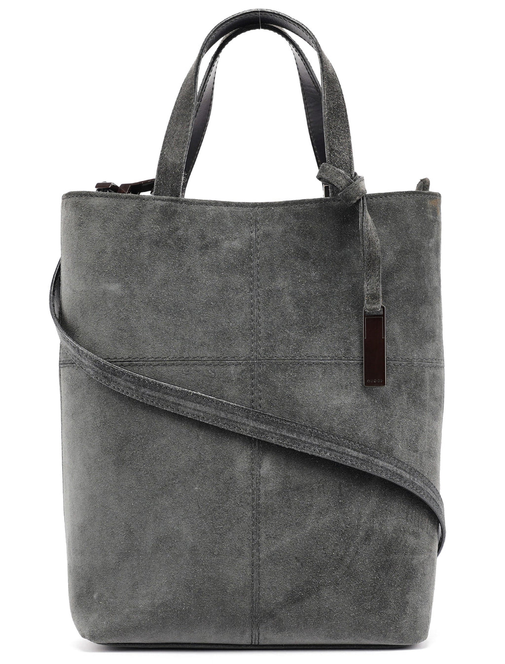 Anthracite Suede 2-Way Tote Bag