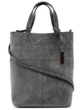 Anthracite Suede 2-Way Tote Bag