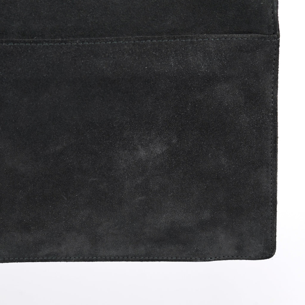 Anthracite Suede Bamboo Shoulder Bag