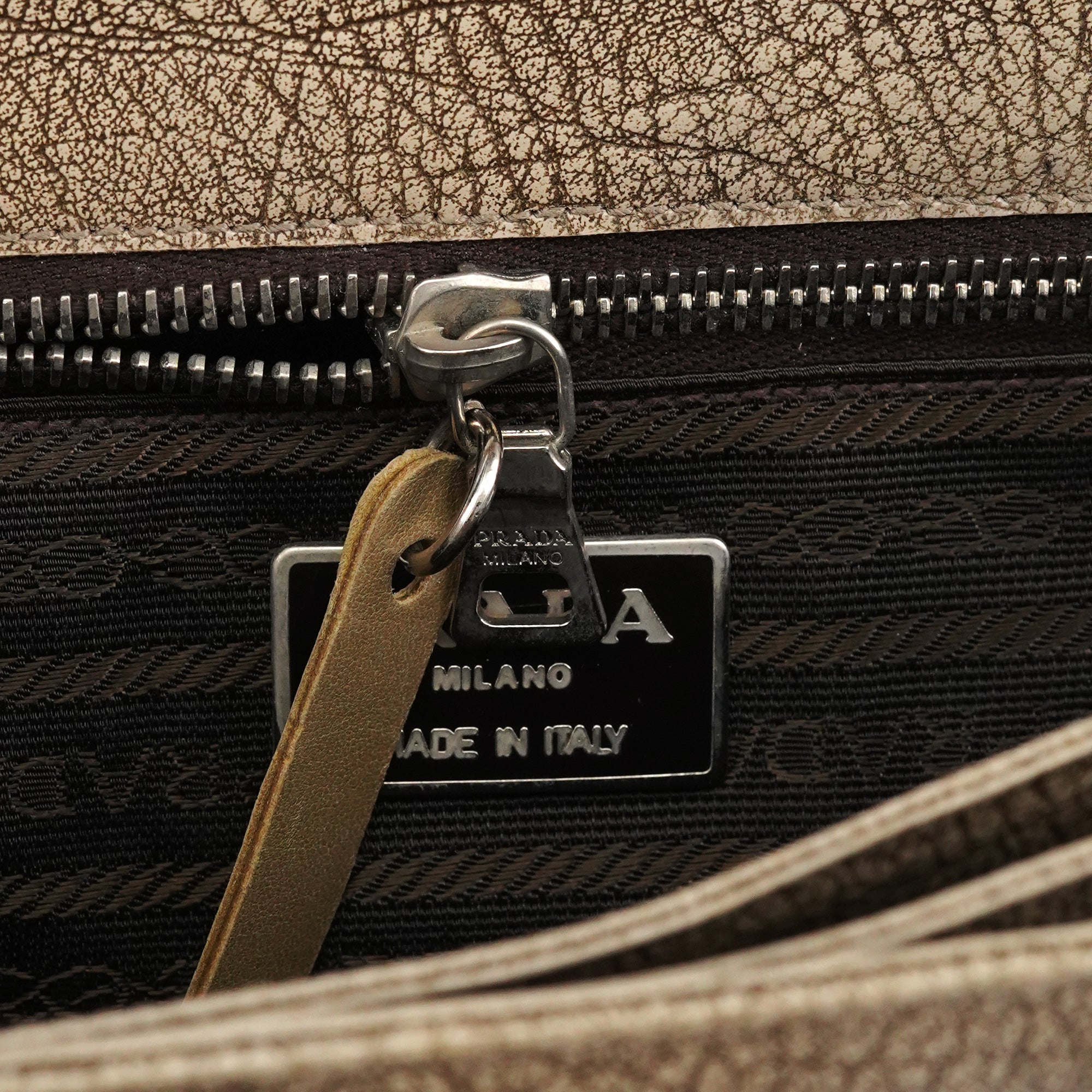 B6351 Beige Llama Leather Belt Shoulder Bag