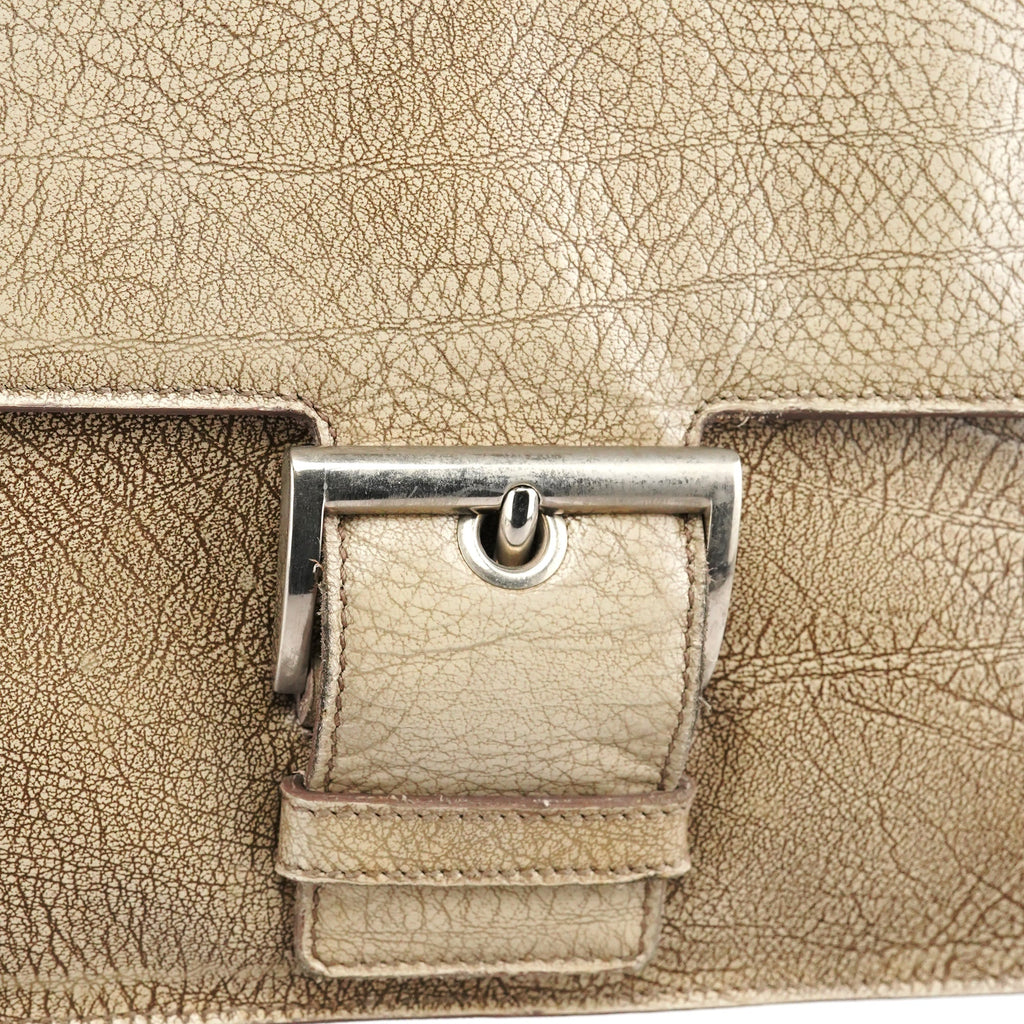 B6351 Beige Llama Leather Belt Shoulder Bag