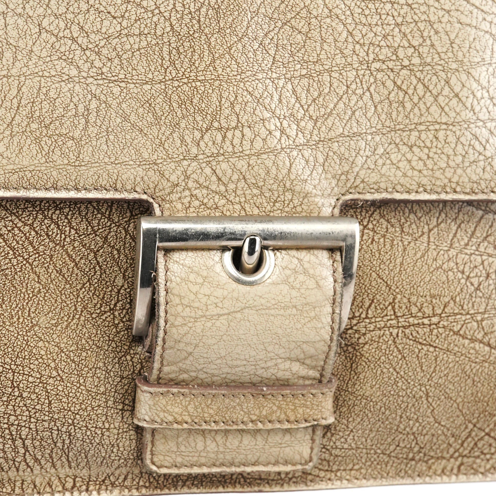 B6351 Beige Llama Leather Belt Shoulder Bag