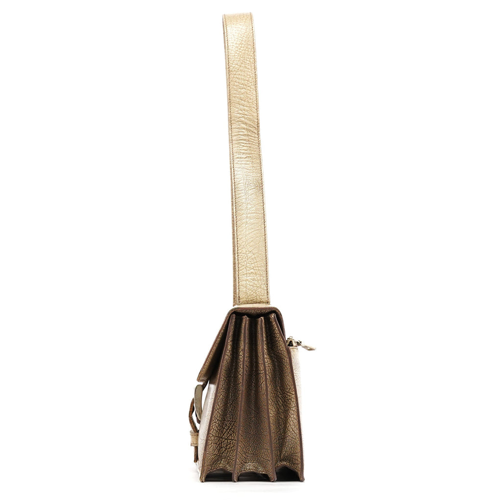 B6351 Beige Llama Leather Belt Shoulder Bag